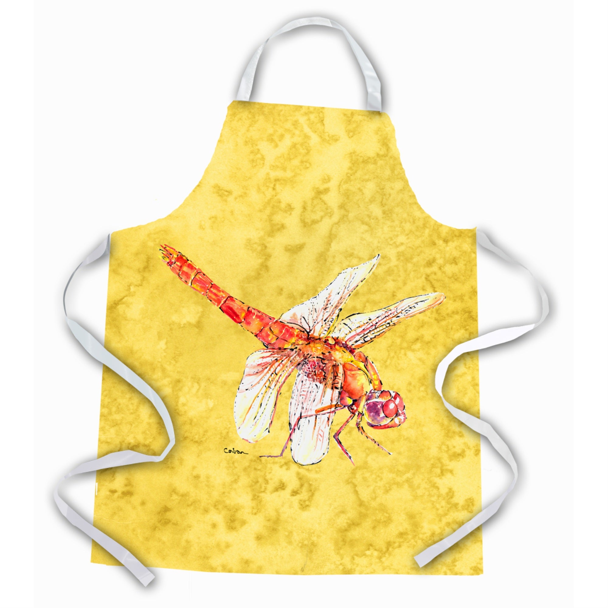'Caroline'S Treasures 8866Apron Dragonfly On Yellow Apron, Large, Multicolor''