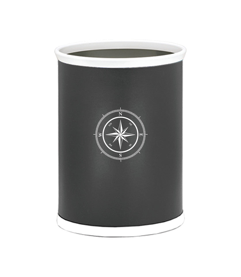 Kasualware 14 Inches Oval Wastebasket 13 Qt. Compass Point