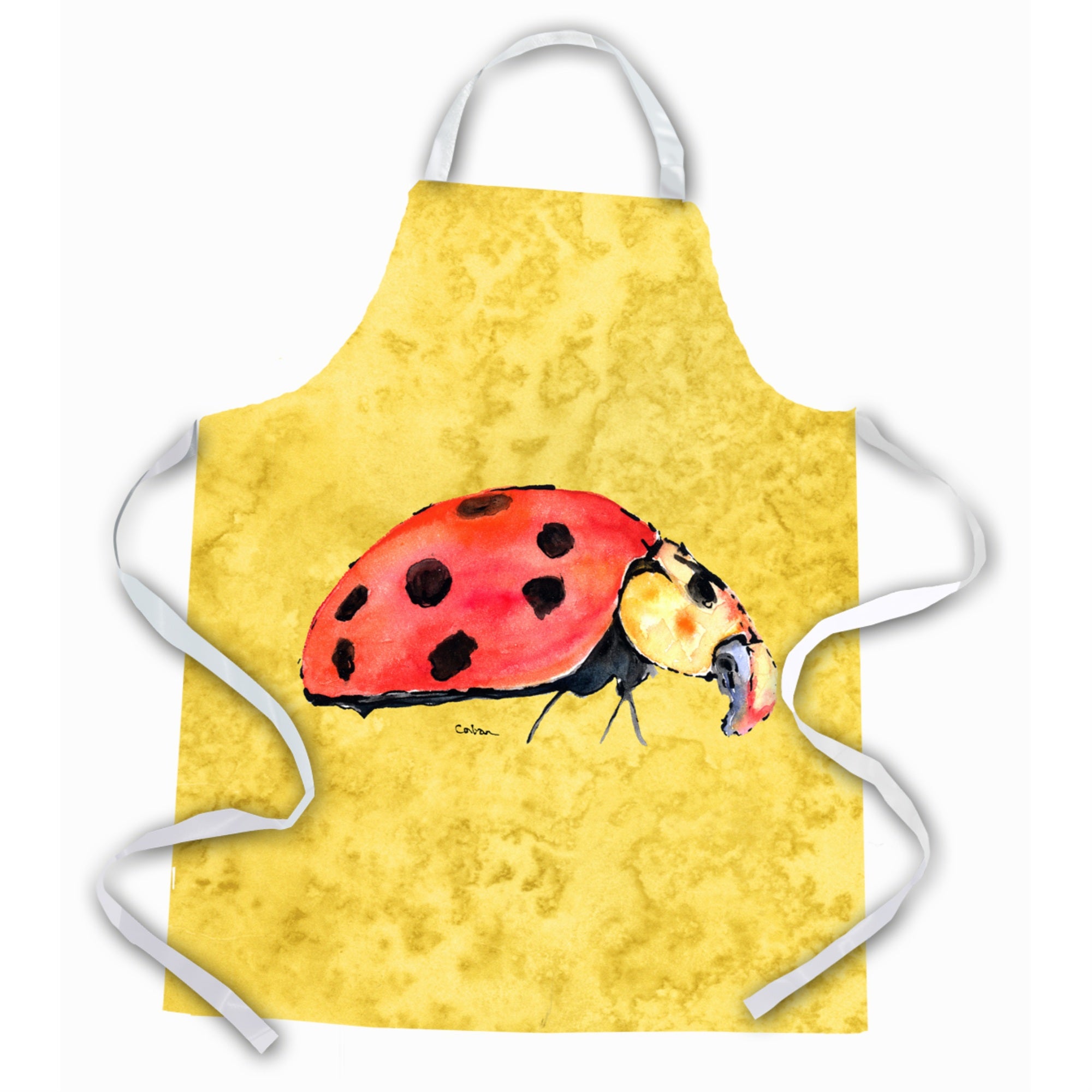 'Caroline'S Treasures 8867Apron Lady Bug On Yellow Apron, Large, Multicolor''