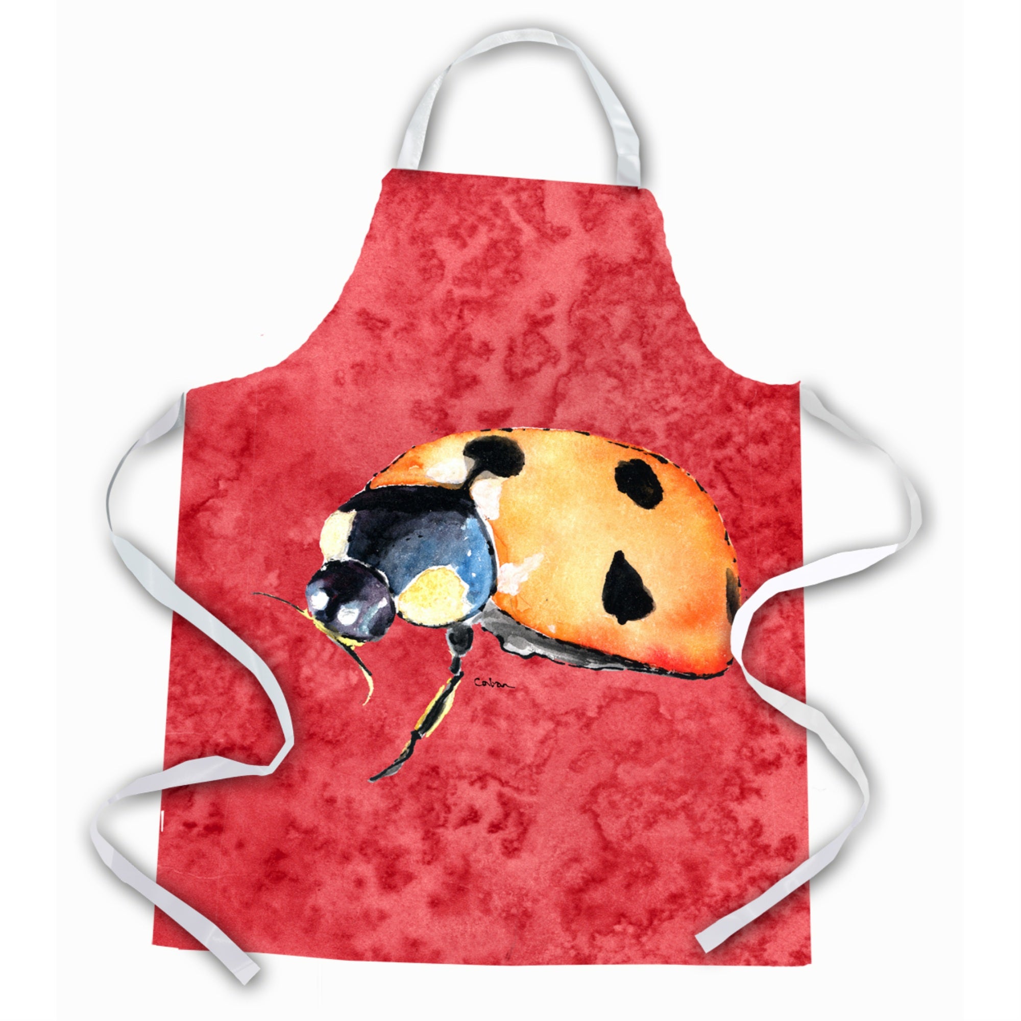 'Caroline'S Treasures 8869Apron Lady Bug On Red Apron, Large, Multicolor''