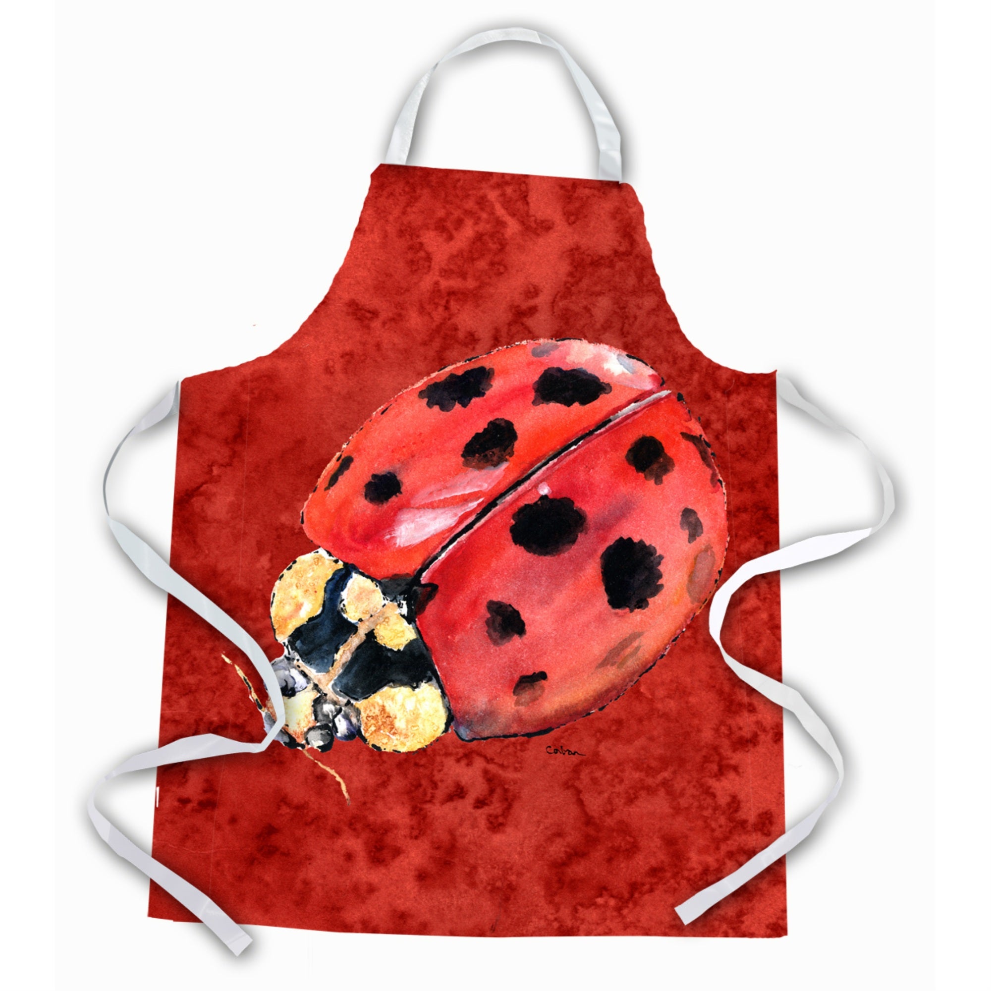 'Caroline'S Treasures 8870Apron Lady Bug On Deep Red Apron, Large, Multicolor''