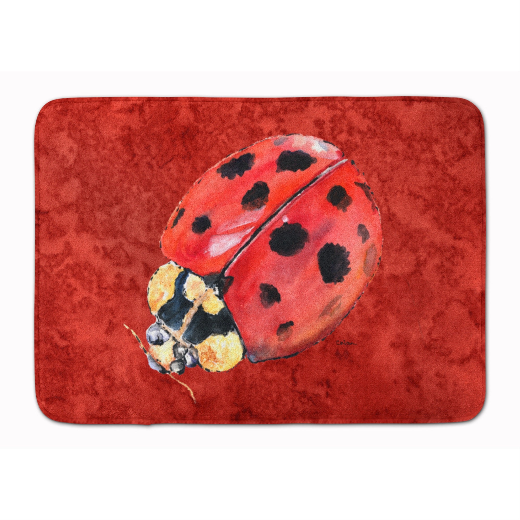 'Caroline'S Treasures Lady Bug On Deep Red Floor Mat, 19'''' X 27'''', Multicolor''