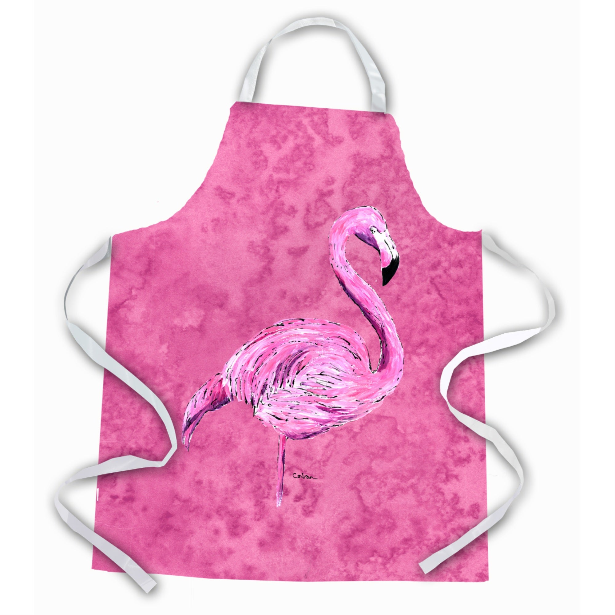 'Caroline'S Treasures 8875Apron Flamingo On Pink Apron, Large, Multicolor''