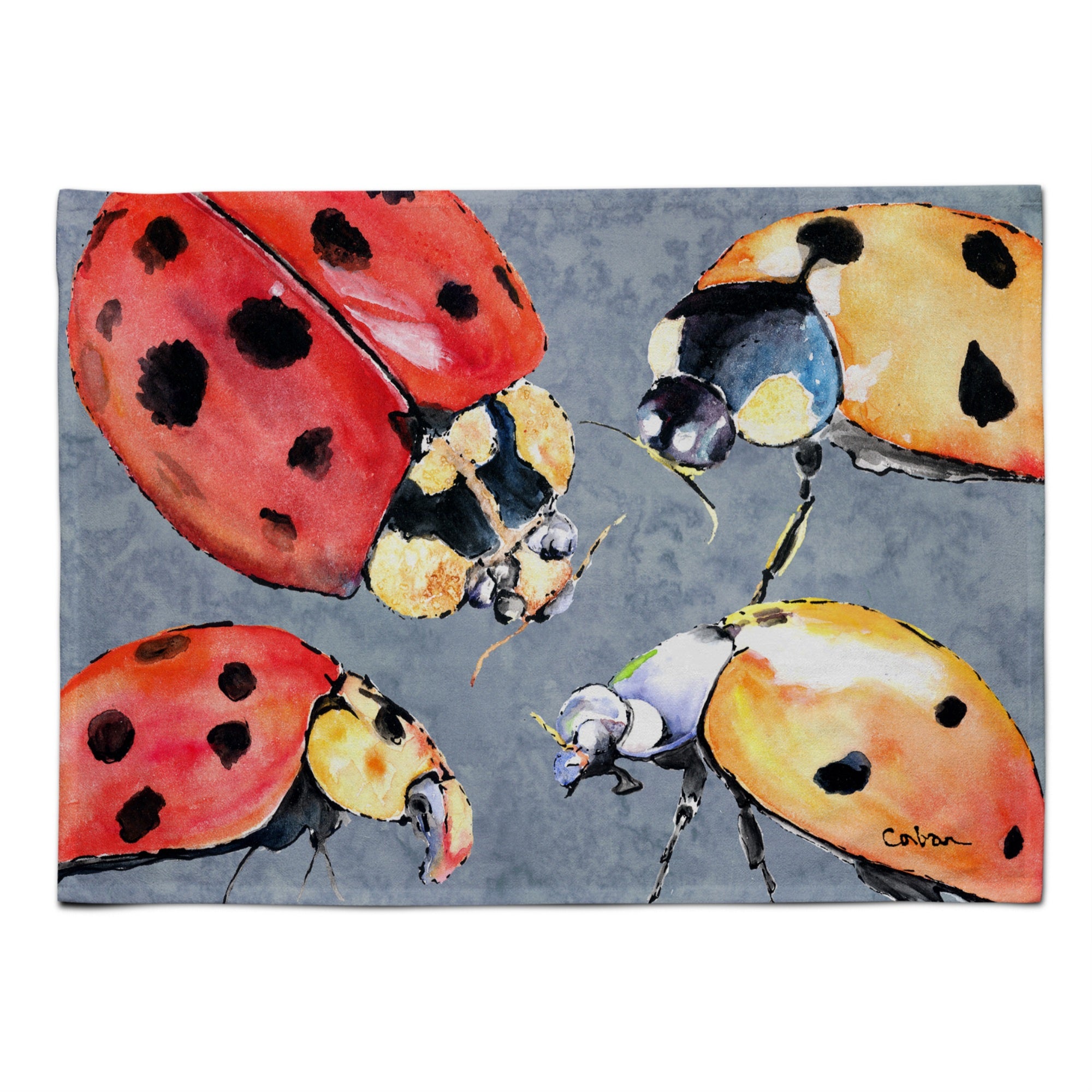 'Caroline'S Treasures 8876Plmt Lady Bug Multiple Fabric Placemat, Multicolor''