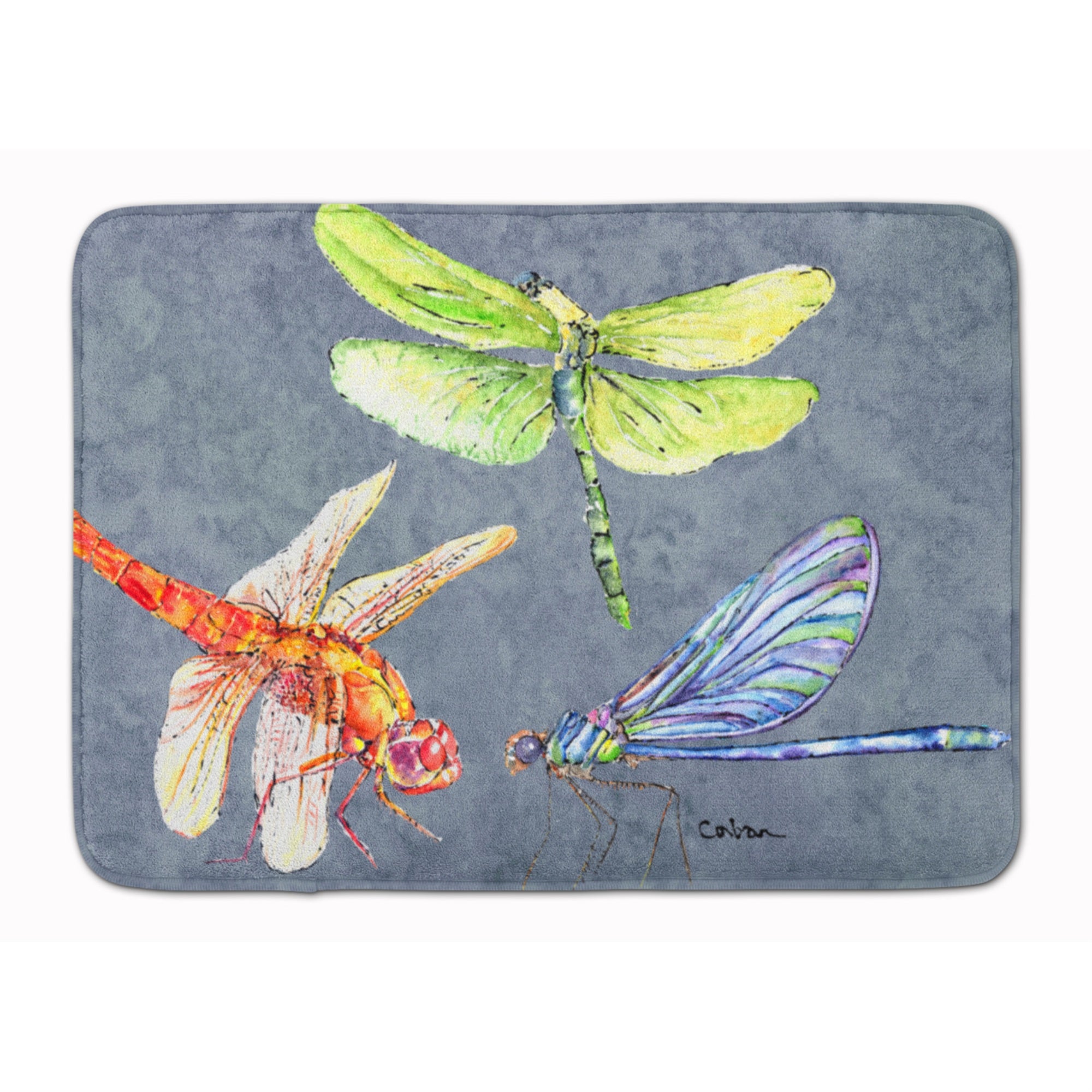 'Caroline'S Treasures Dragonfly Times Three Floor Mat, 19'''' X 27'''', Multicolor''