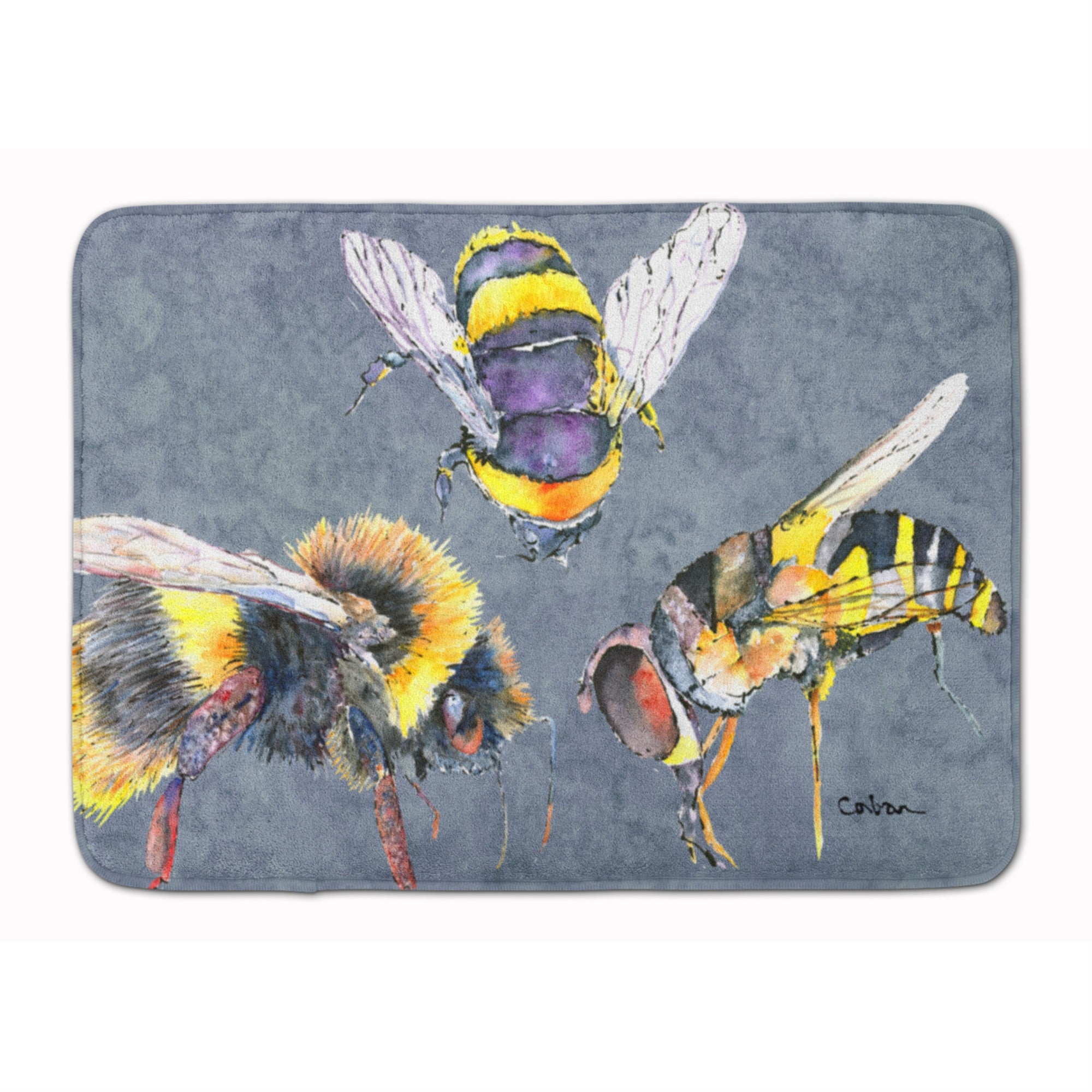 'Caroline'S Treasures Bees Times Three Floor Mat, 19'''' X 27'''', Multicolor''