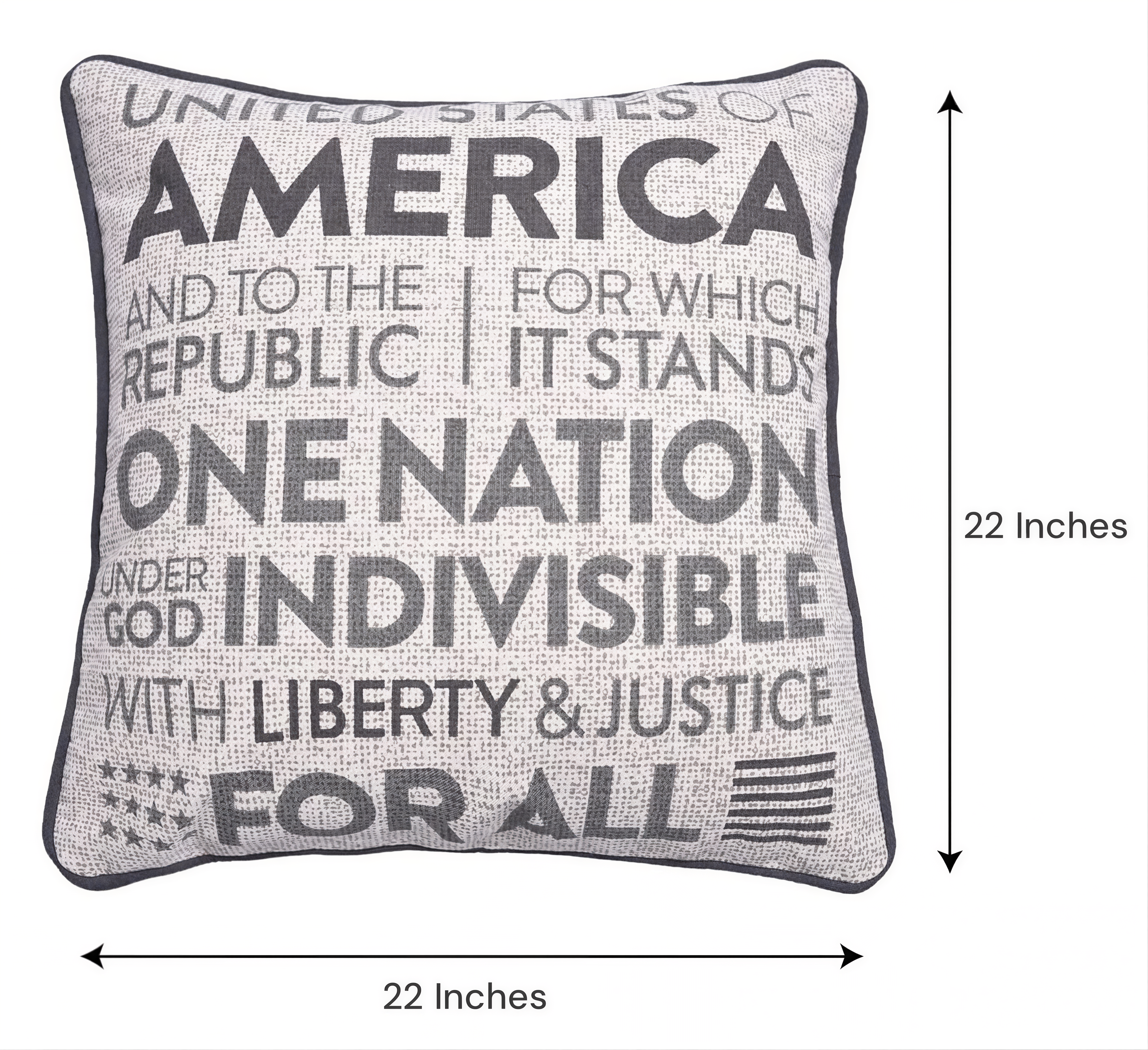 Patriotic Throw Pillow - USA Pillow Cover 18x18 Inch With Zipper Closure