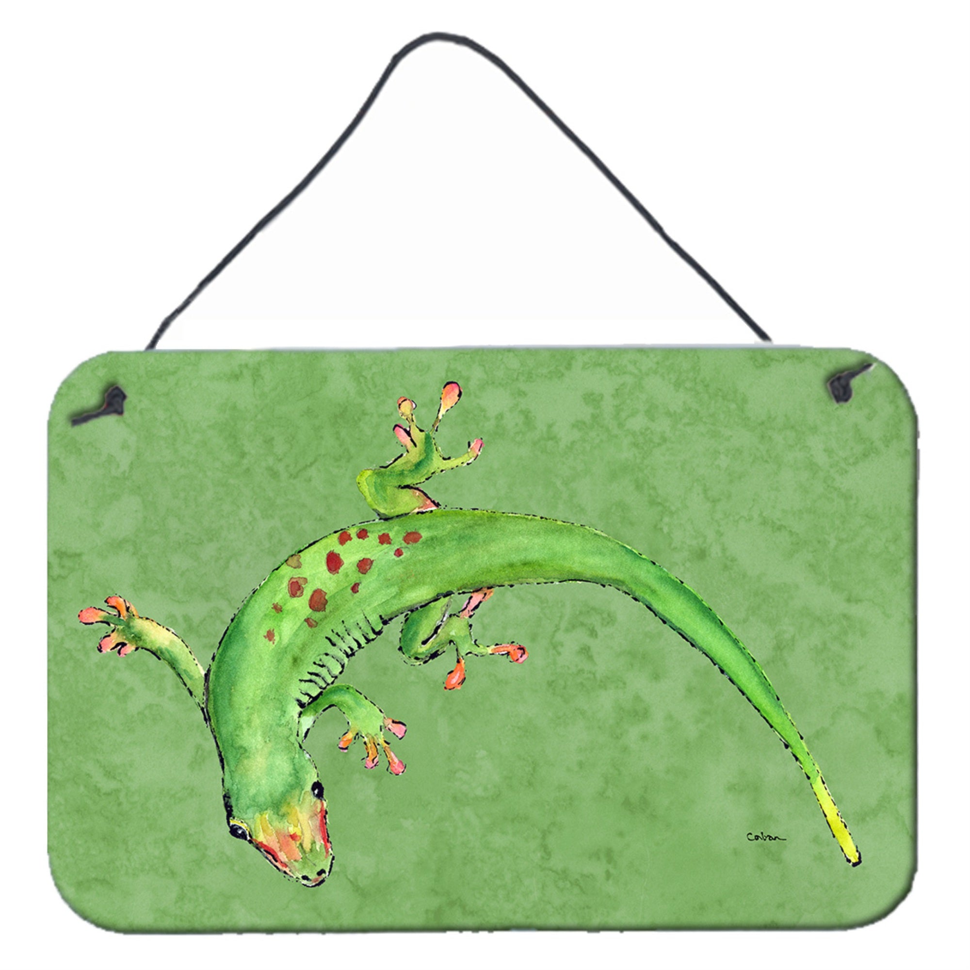 'Caroline'S Treasures Gecko Aluminum Metal Wall Or Door Hanging Prints, 8 X 12''''''