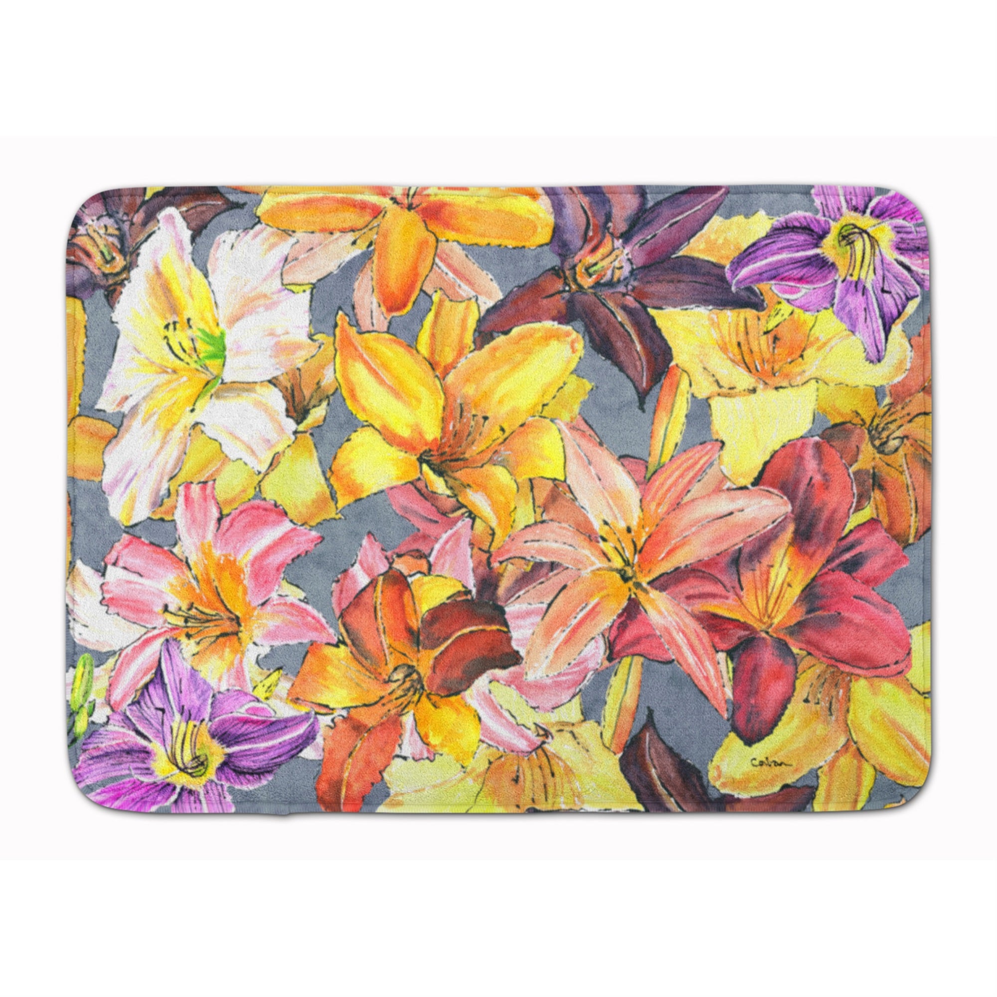 'Caroline'S Treasures Day Lillies Floor Mat, 19'''' X 27'''', Multicolor''