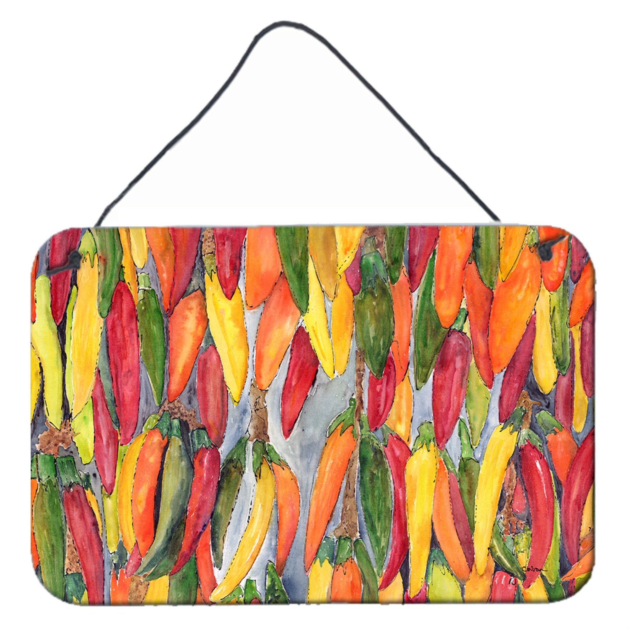 'Caroline'S Treasures Hot Peppers Aluminum Metal Wall Or Door Hanging Prints, 8 X 12''''''