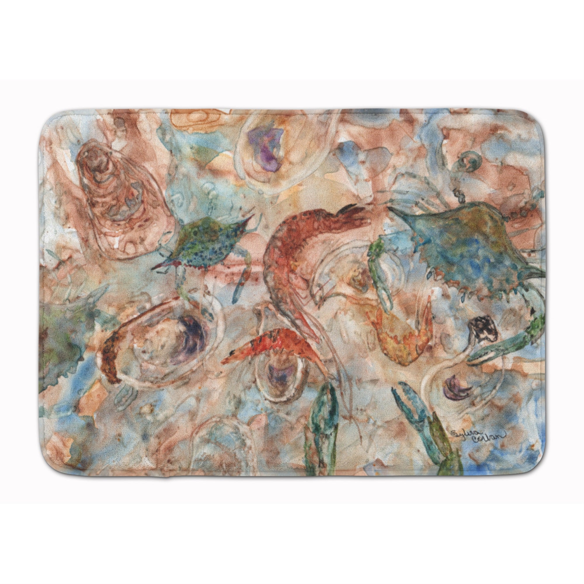'Caroline'S Treasures Crabs, Shrimp And Oysters On The Loose Floor Mat, 19'''' X 27'''', Multicolor''
