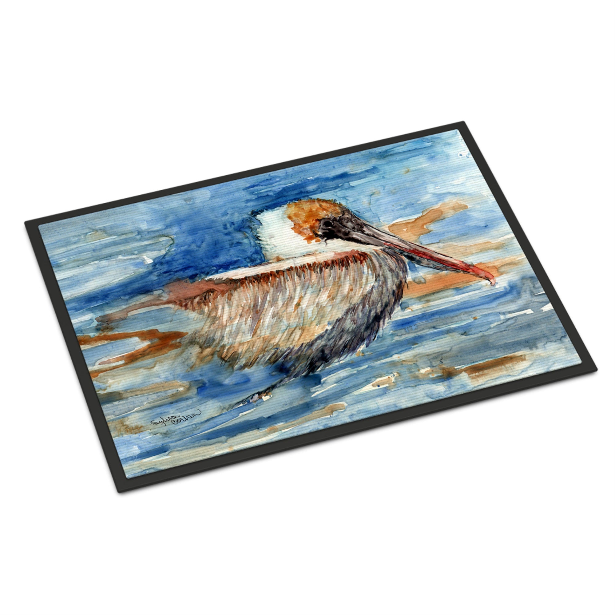 'Caroline'S Treasures 8942Mat Pelican In The Water Indoor Or Outdoor Mat, 18 X 27'''', Multicolor''