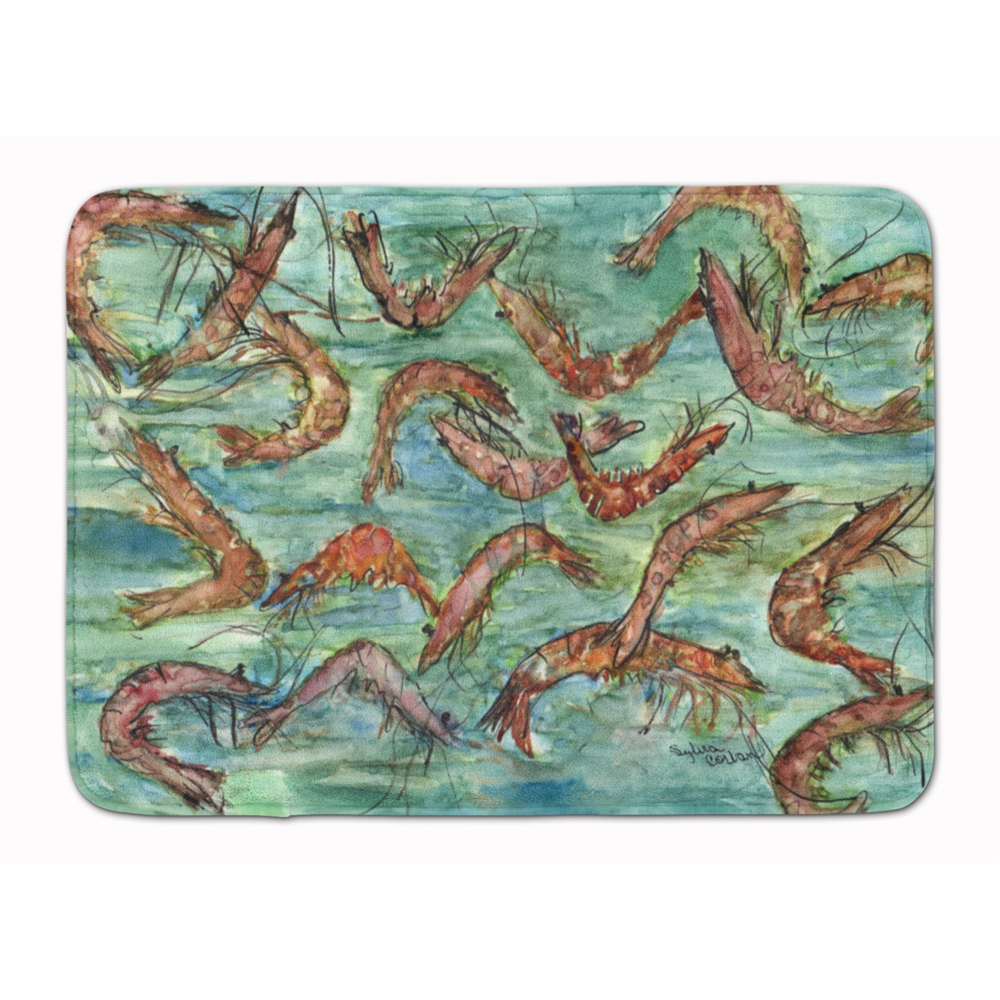 'Caroline'S Treasures Catch Of Shrimp Floor Mat, 19'''' X 27'''', Multicolor''