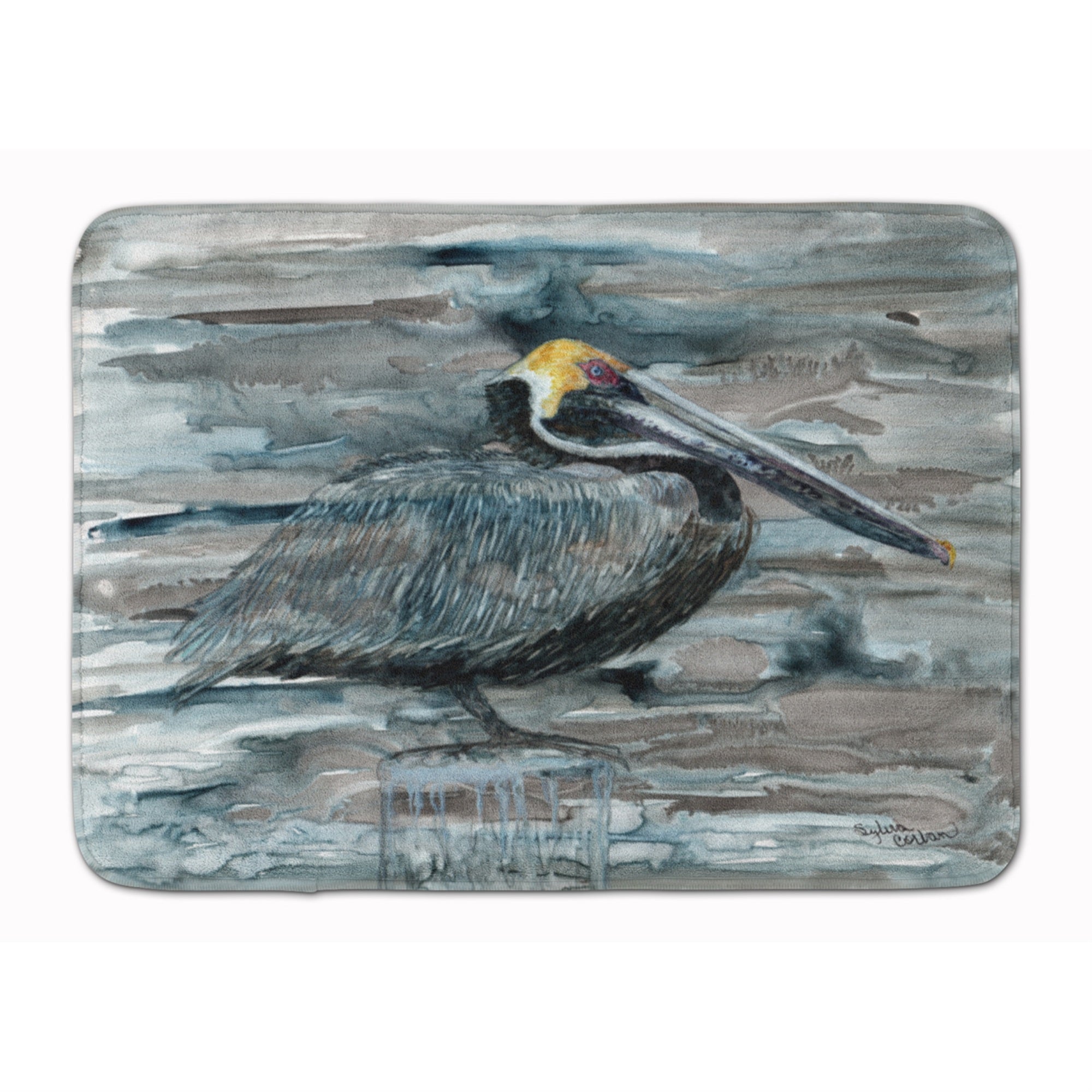 Carolines Treasures Pelican in Grey Floor Mat, 19 x 27, Multicolor