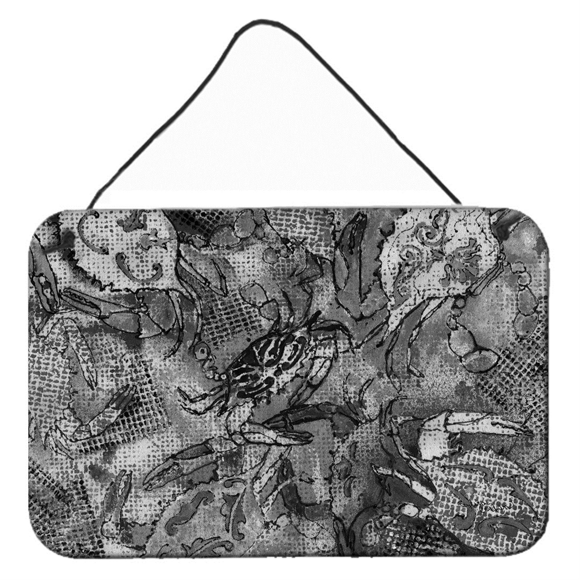 'Caroline'S Treasures 8953Ds812 Grey Canvas Abstract Crabs Wall Or Door Hanging Prints, 8 X 12'''', Multicolor''