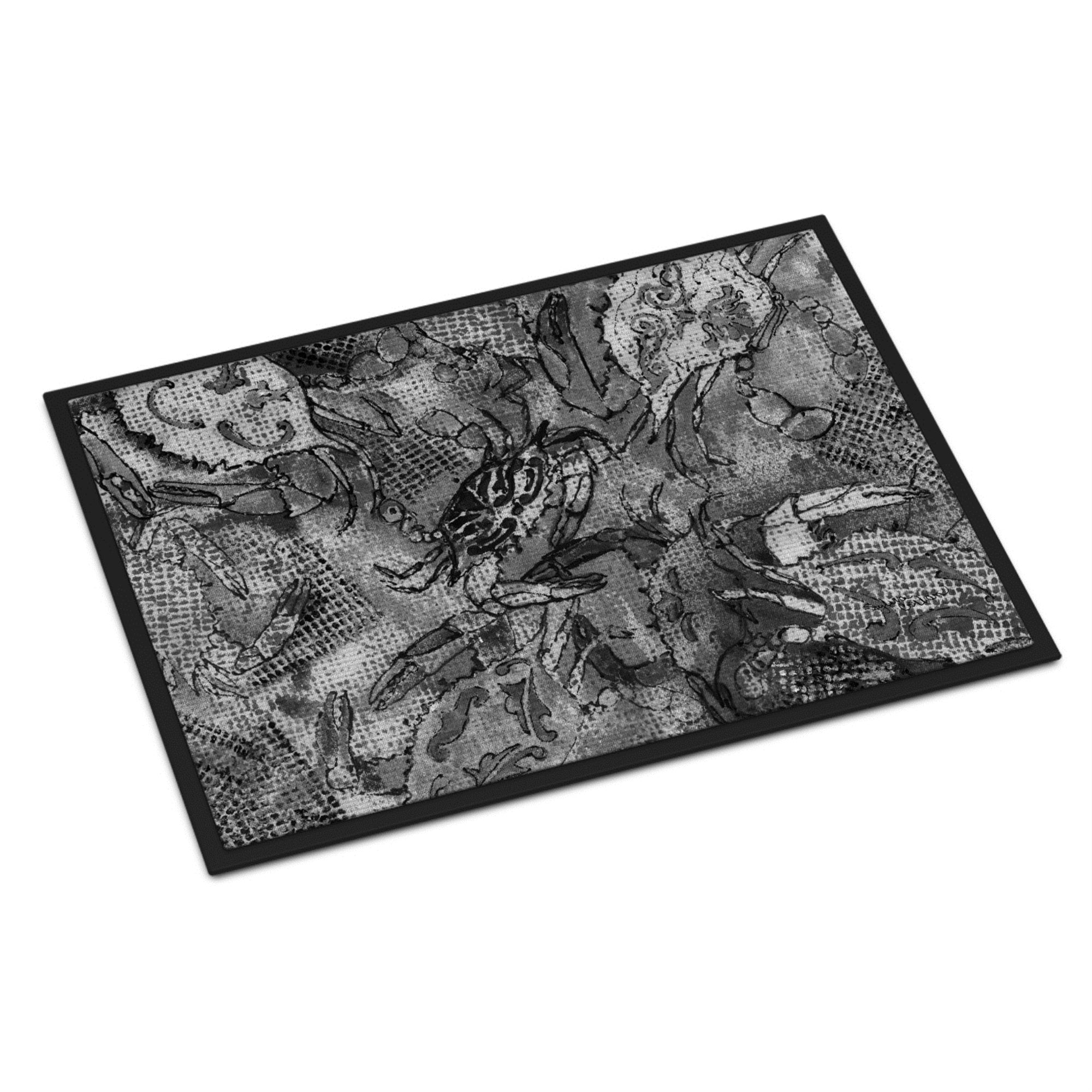 'Caroline'S Treasures 8953Jmat Grey Canvas Abstract Crabs Indoor Or Outdoor Mat, 24 X 36'''', Multicolor''