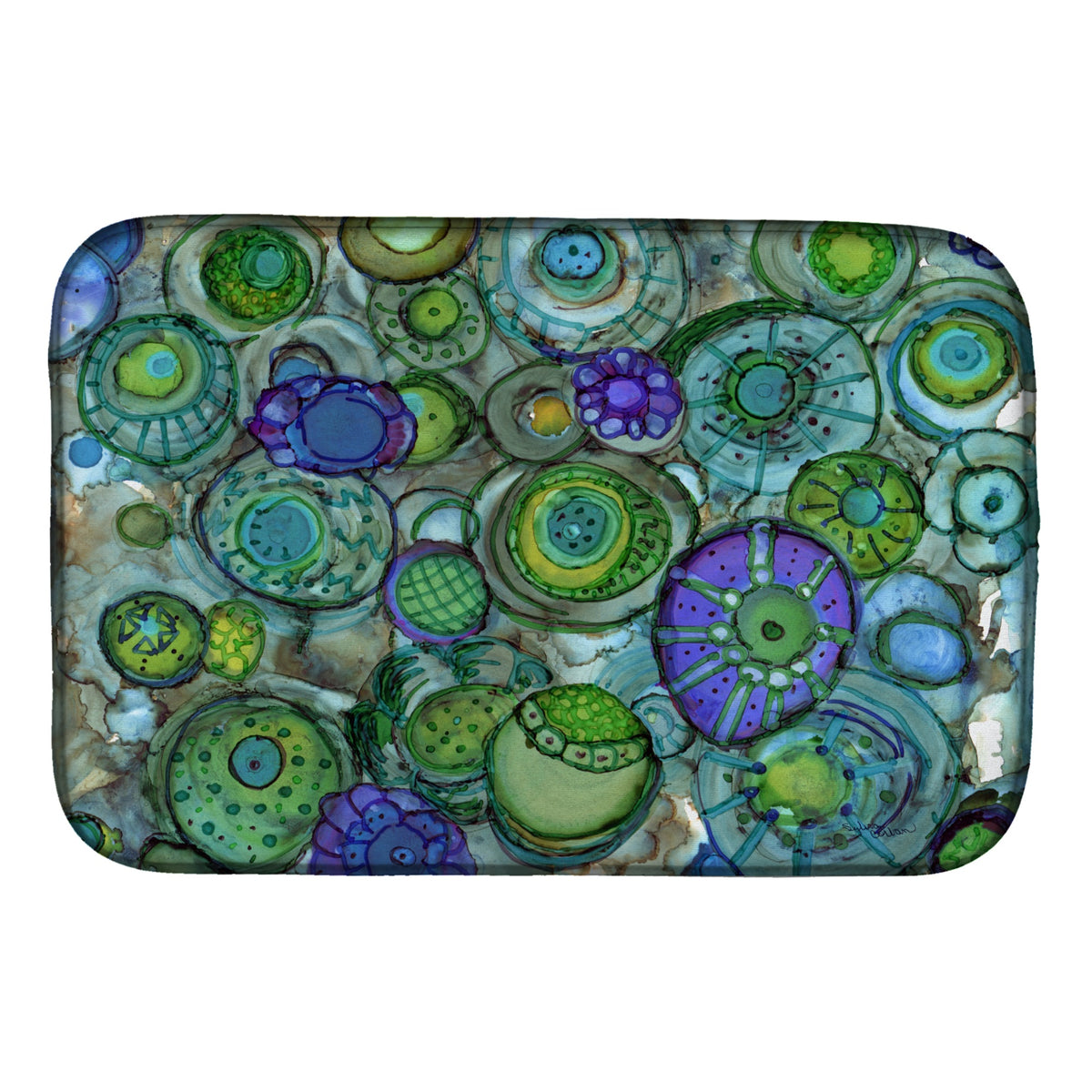 'Caroline'S Treasures 8962Ddm Dish Drying Mat, 14'''' X 21'''', Multicolor''
