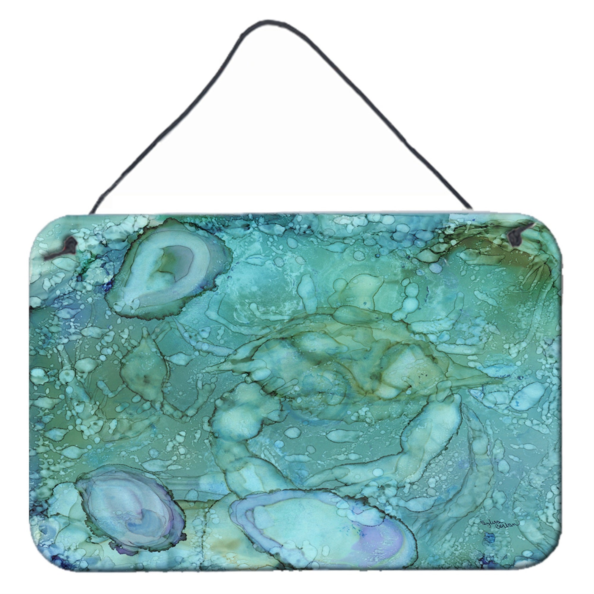 'Caroline'S Treasures Abstract Crabs And Oysters Wall Or Door Hanging Prints 8963Ds812, 8''''H X 12''''W, Multicolor''