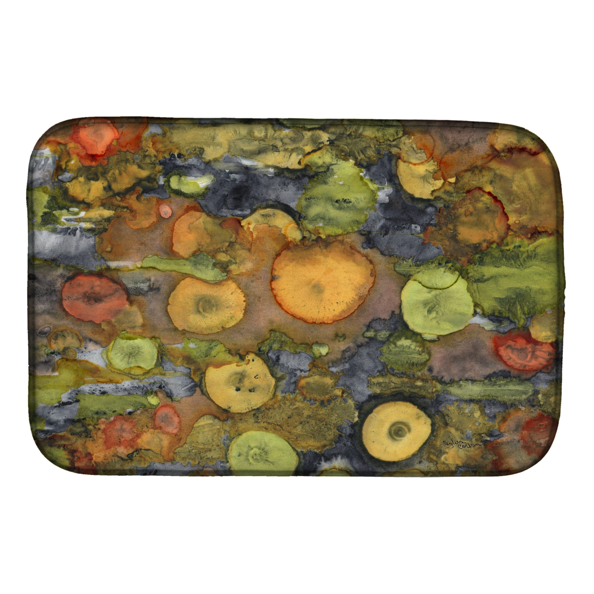 'Caroline'S Treasures Abstract With Mother Earth Dish Drying Mat, 14'''' X 21'''', Multicolor''