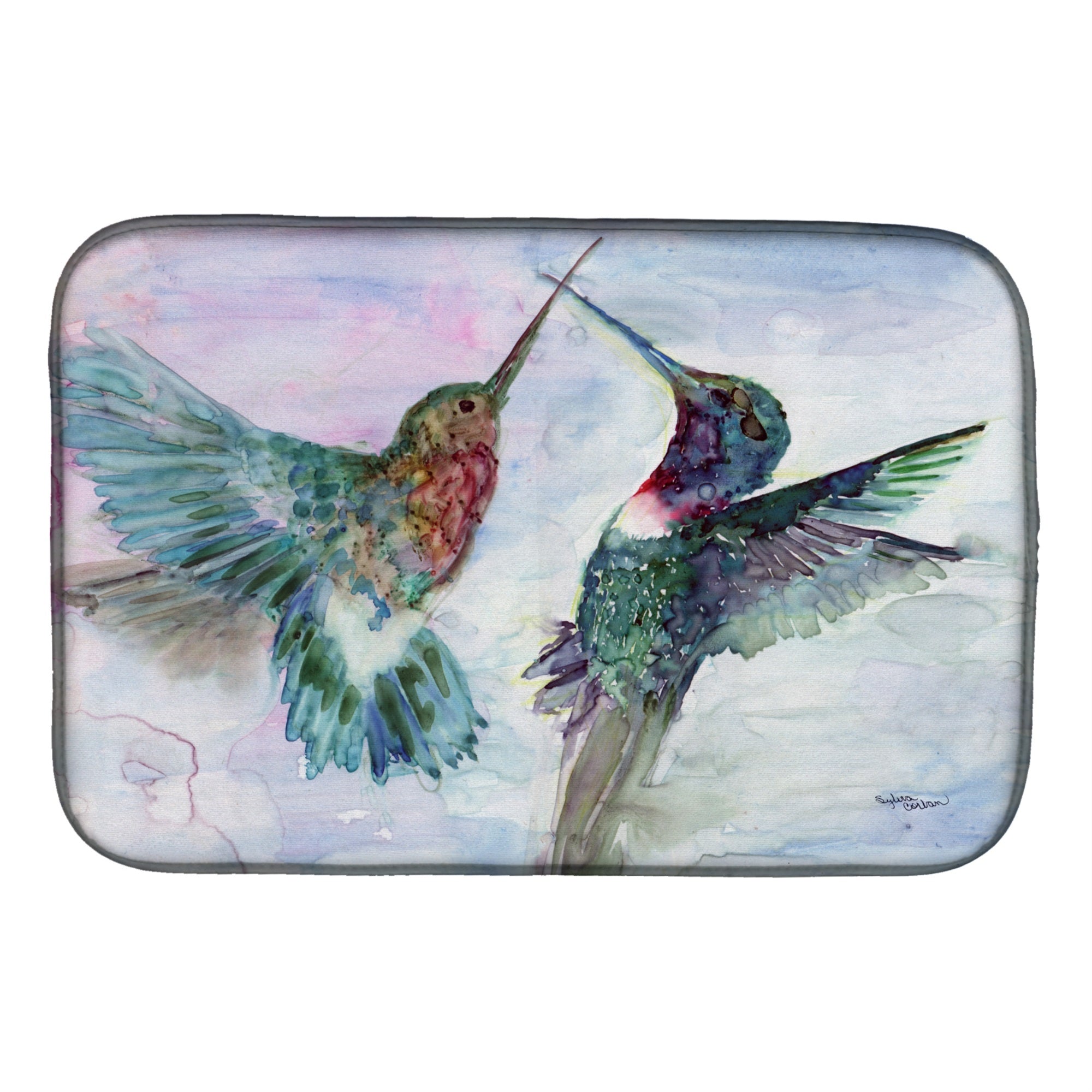 'Caroline'S Treasures Hummingbird Combat Dish Drying Mat, 14'''' X 21'''', Multicolor''