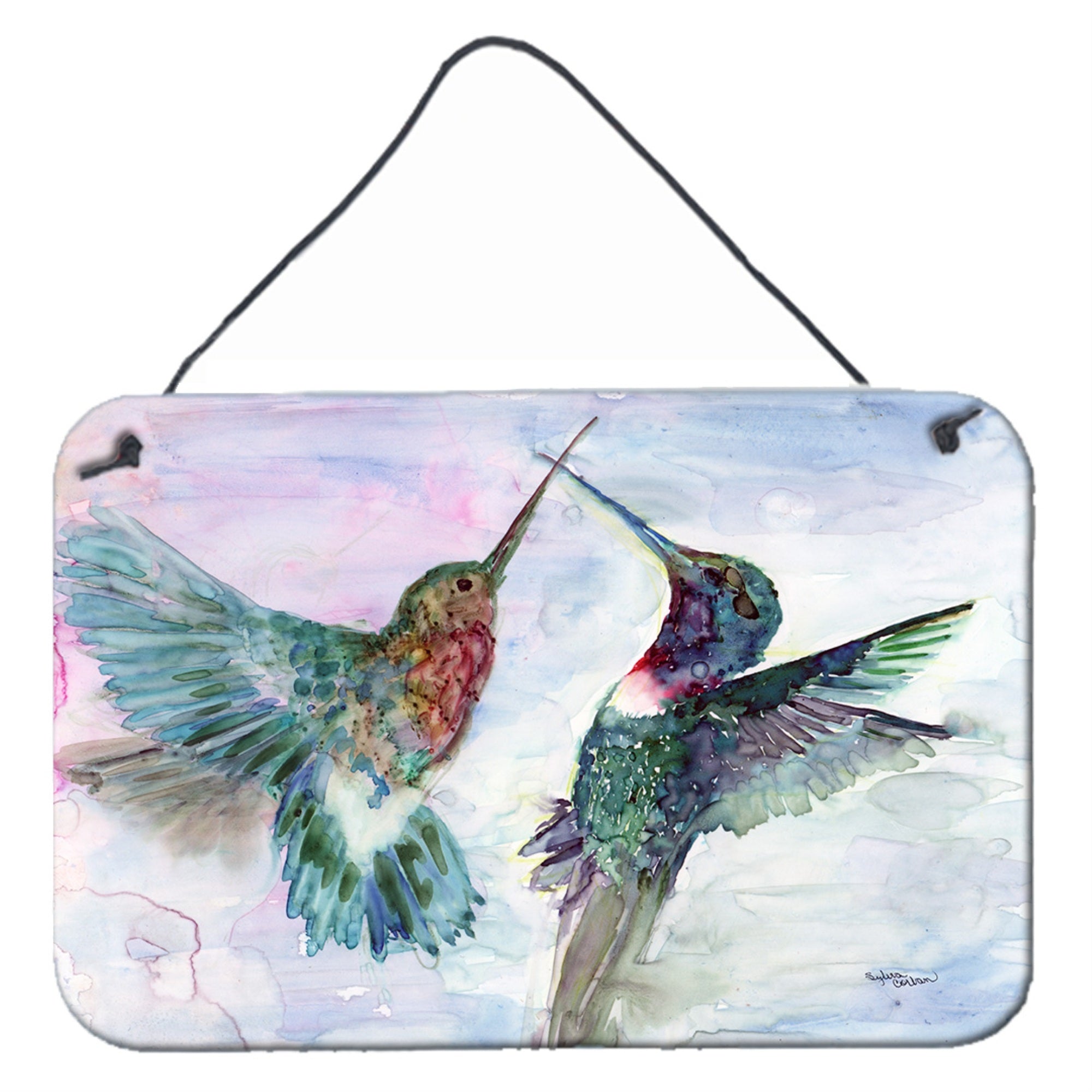 'Caroline'S Treasures Hummingbird Combat Wall Or Door Hanging Prints 8968Ds812, 8''''H X 12''''W, Multicolor''