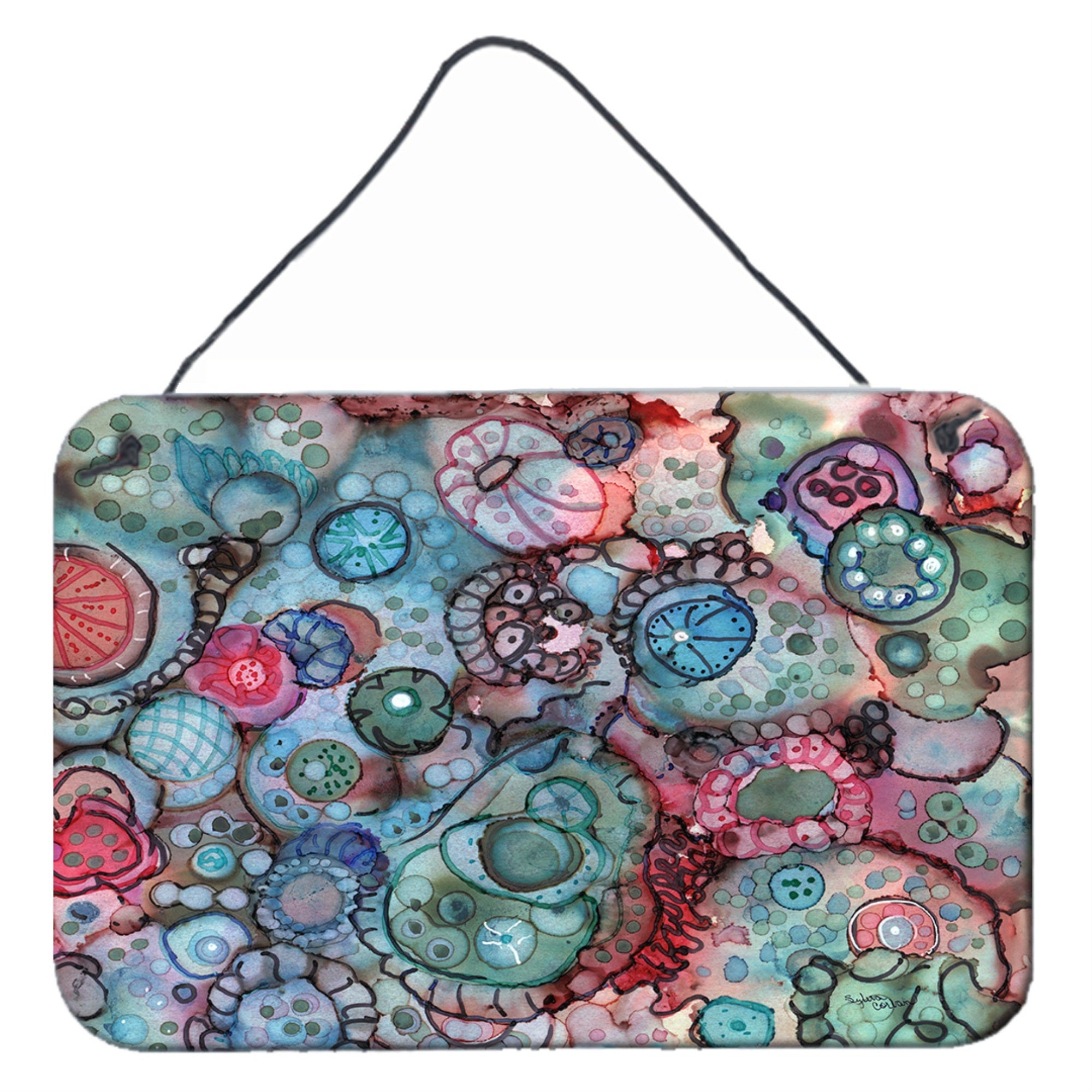 'Caroline'S Treasures Abstract In Reds And Blues Wall Or Door Hanging Prints 8982Ds812, 8''''H X 12''''W, Multicolor''