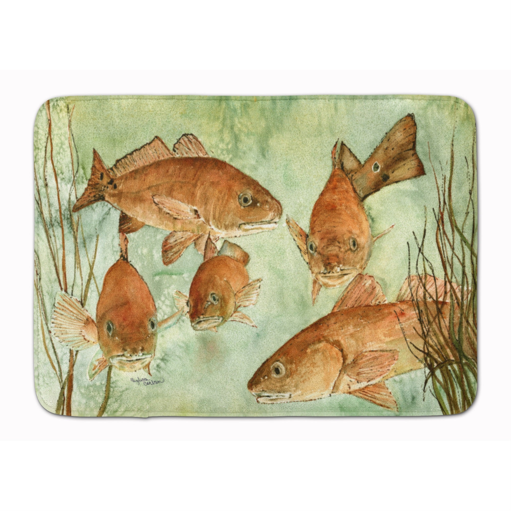 'Caroline'S Treasures Red Fish Swim Floor Mat, 19'''' X 27'''', Multicolor''
