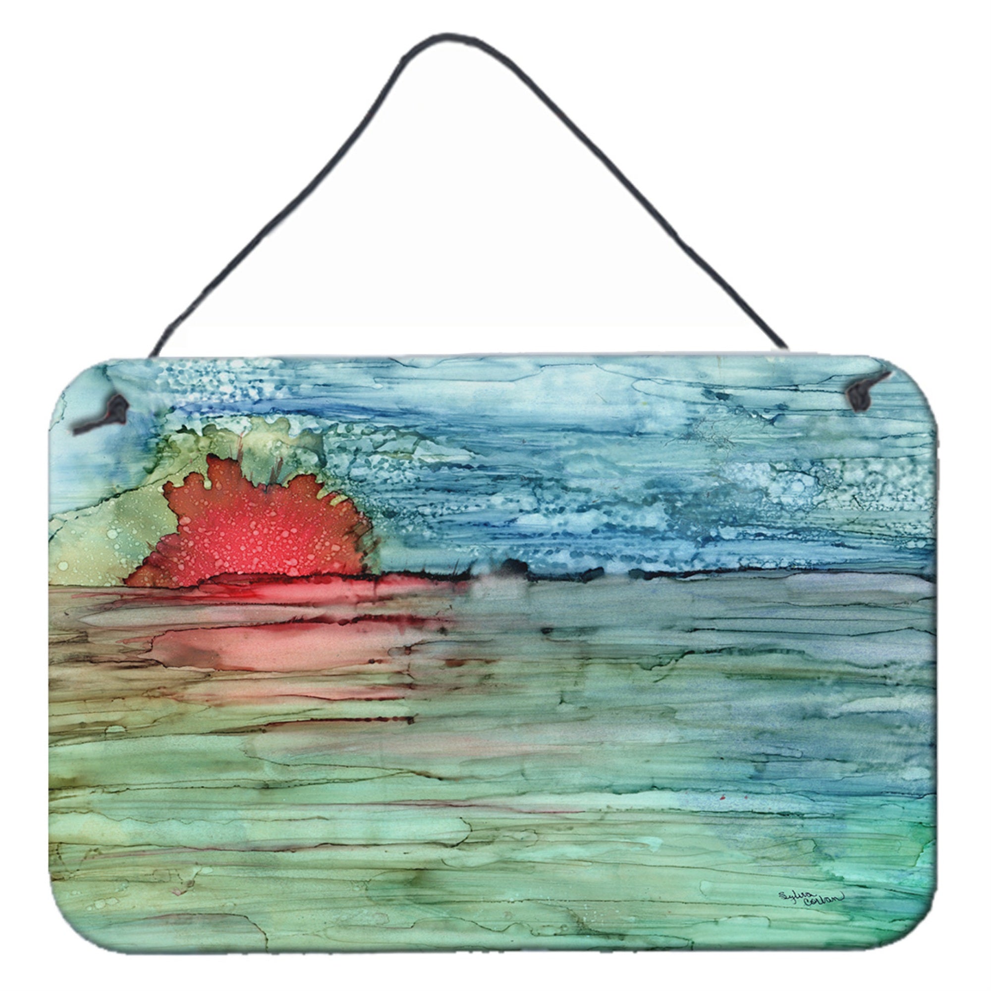 'Caroline'S Treasures Abstract Sunset On The Water Wall Or Door Hanging Prints 8984Ds812, 8''''H X 12''''W, Multicolor''