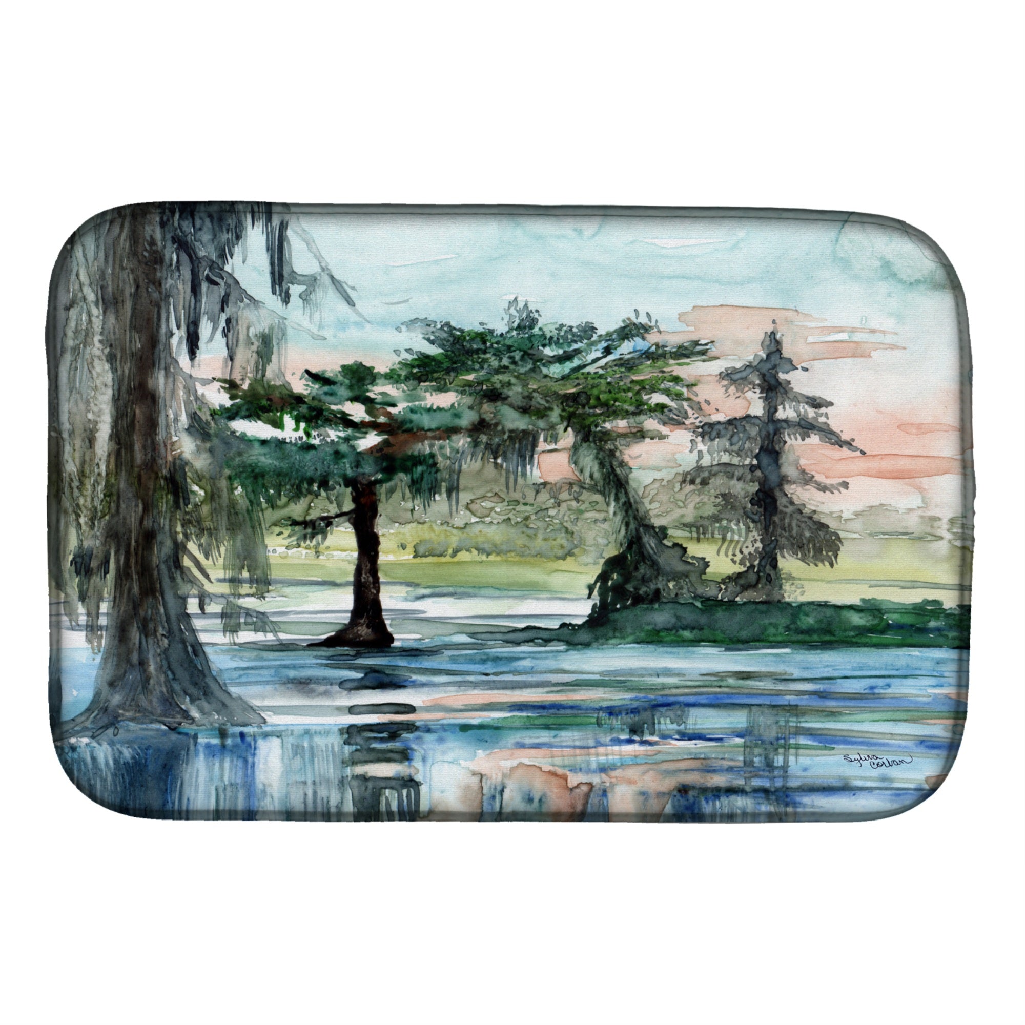 'Caroline'S Treasures In The Swamp Dish Drying Mat, 14'''' X 21'''', Multicolor''