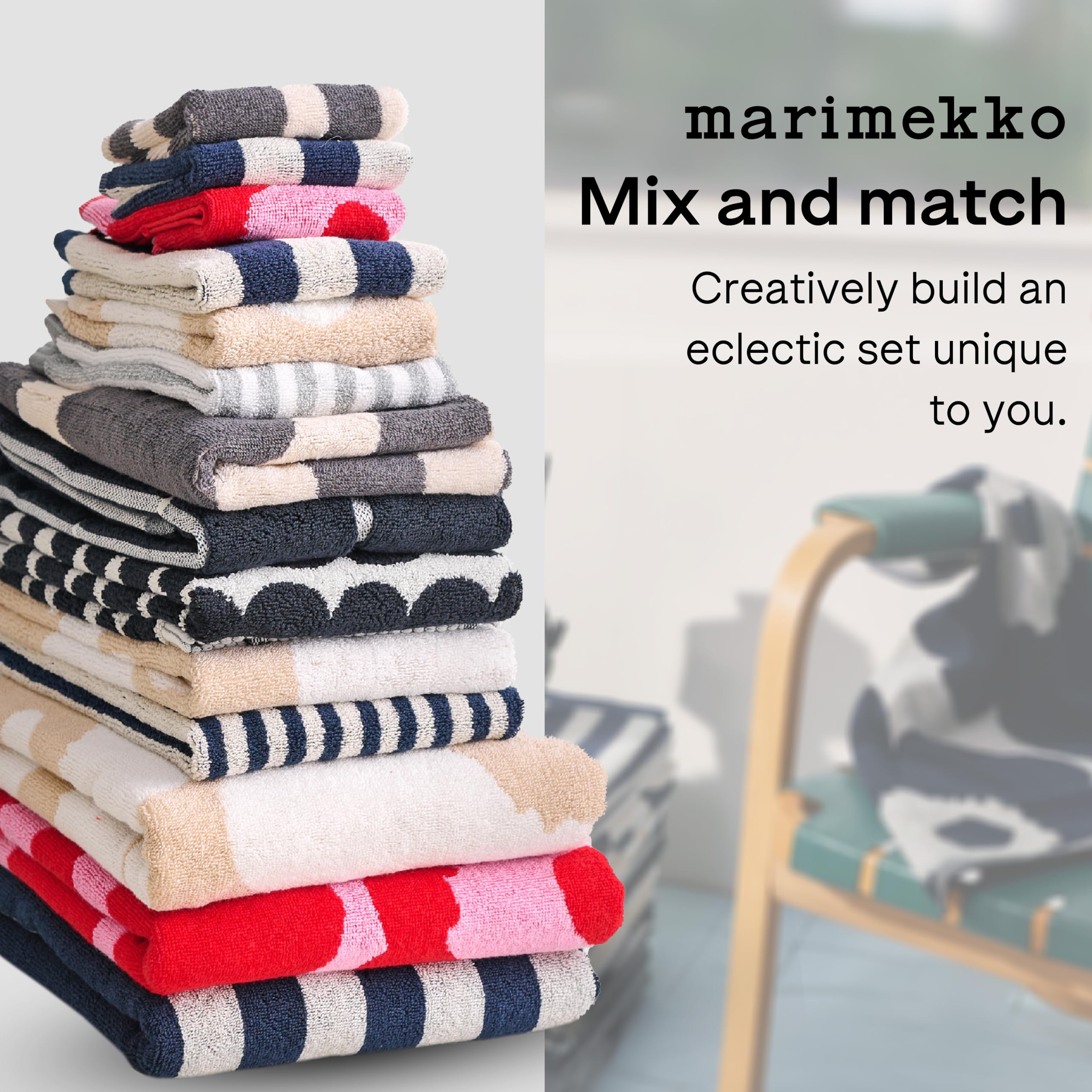 Marimekko Rsymatto Terry Cotton Hand Towel - Polka Dot Patterned Hand Towels - 28 In X 20 In