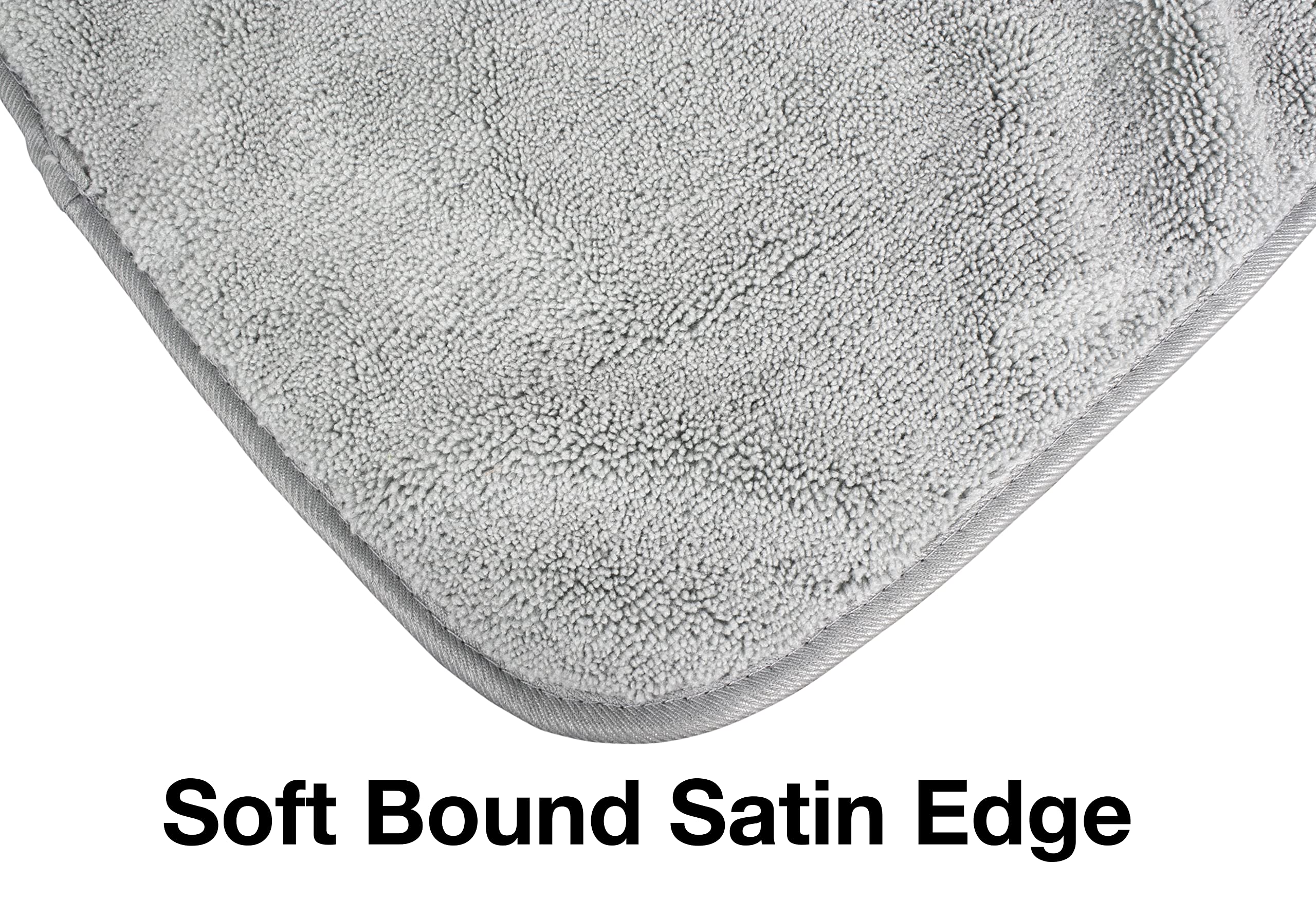 Eurow Absorbent and Fast Drying Microfiber Hand Towels, 16 by 28 Inches, Gray, 2 Pack