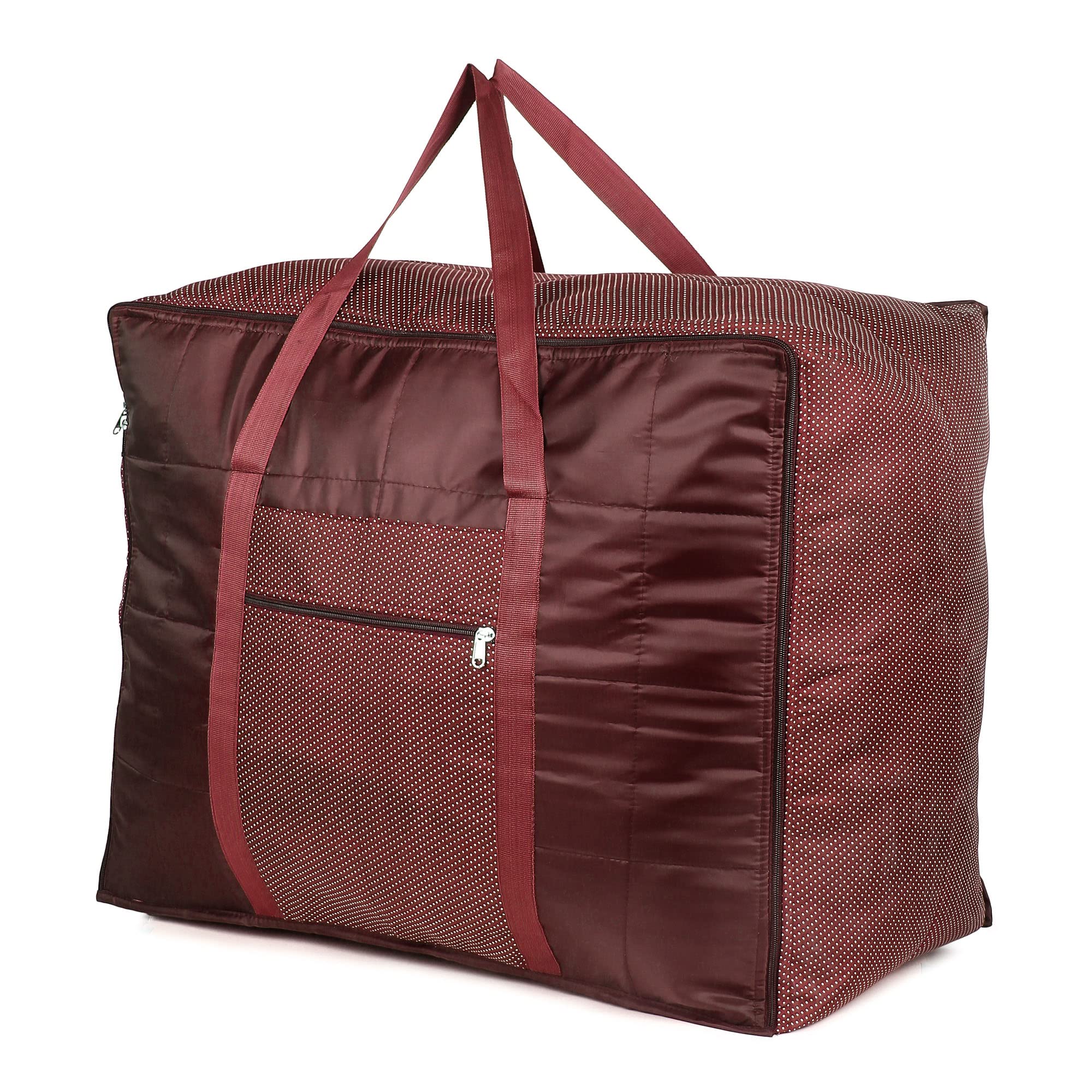 Devito Parachute Underbed Bag Multipuprpose Blanket King Size Jumbo Bag For Travel And Storage Use (Coffee)