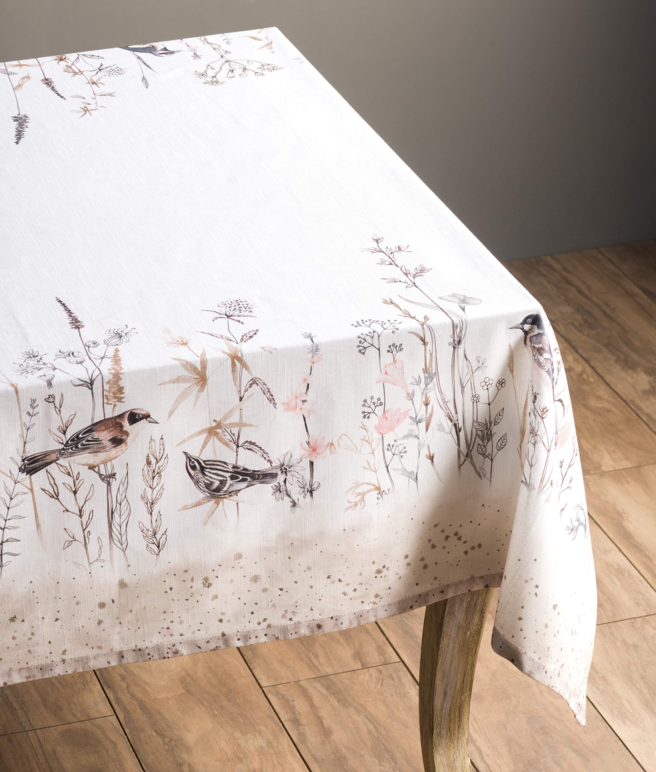 Maison D' Hermine Tablecloths 100% Cotton 60''X120'' Decorative Rectangle Tablecloth Washable Table Cover For Gifts, Holiday Din