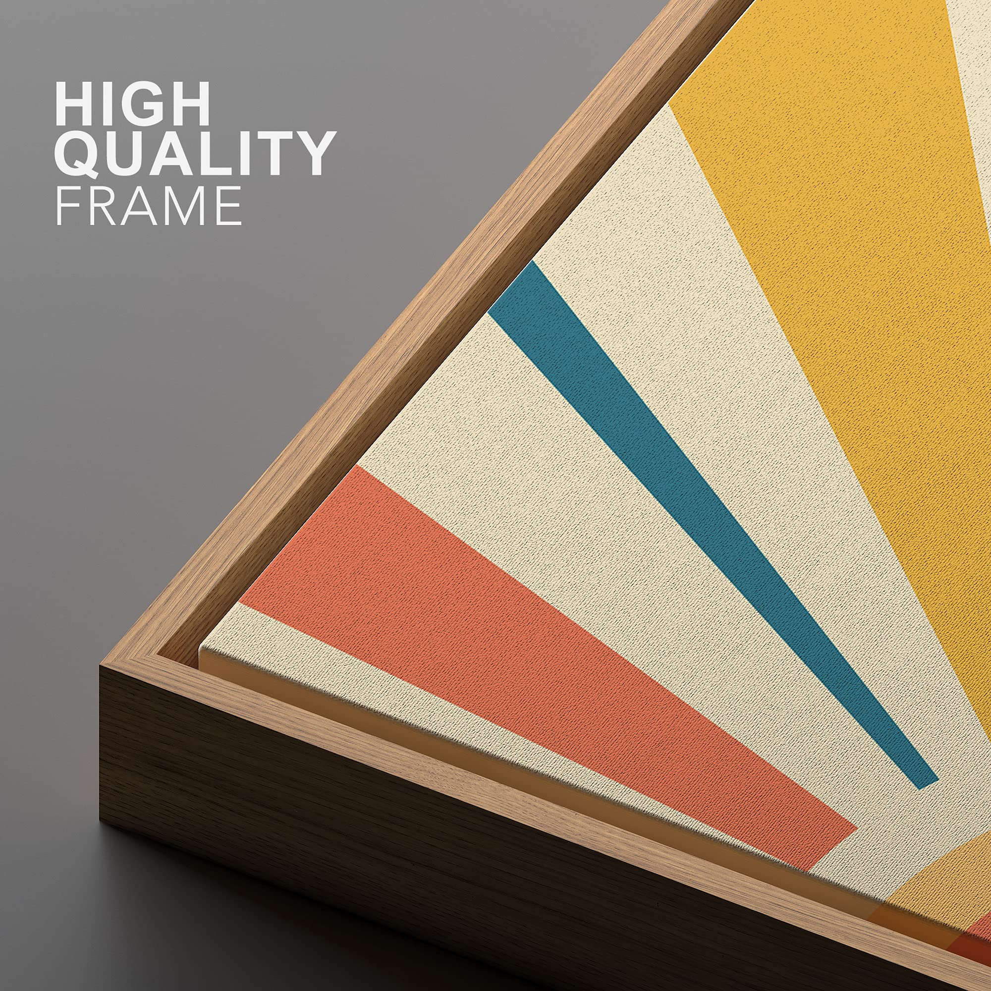 Bestdeal Depot Framed Canvas Print Wall Art Multicolor Shing Sun In Sky Abstract Patterns Illustrations Modern Art Mid-Century M