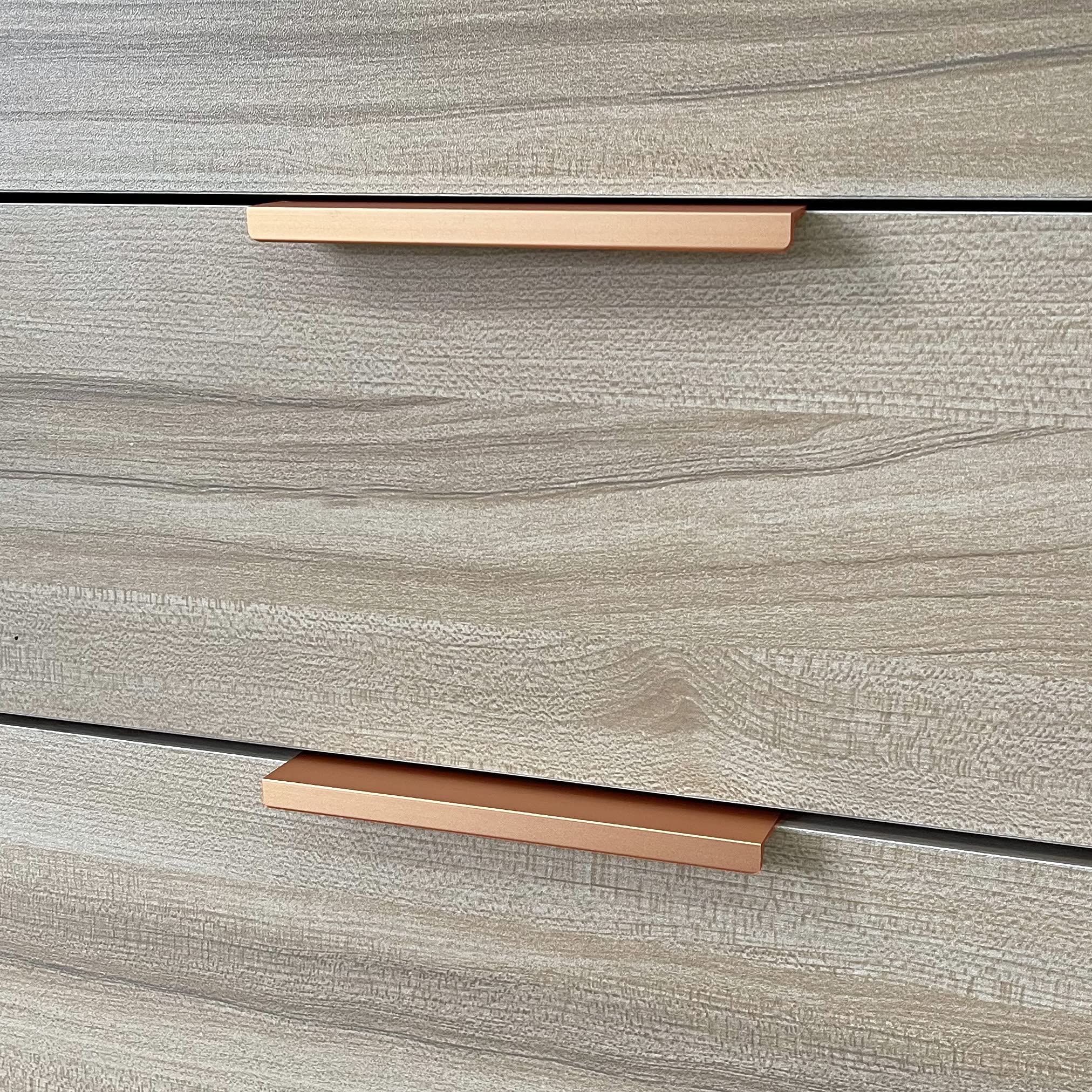 10-Pack Cabinets Drawers Edge Pulls - 5 Overall Length, Brushed Nickel, Concealed Tab Pulls For Kitchen Garage Cabinet Drawers,