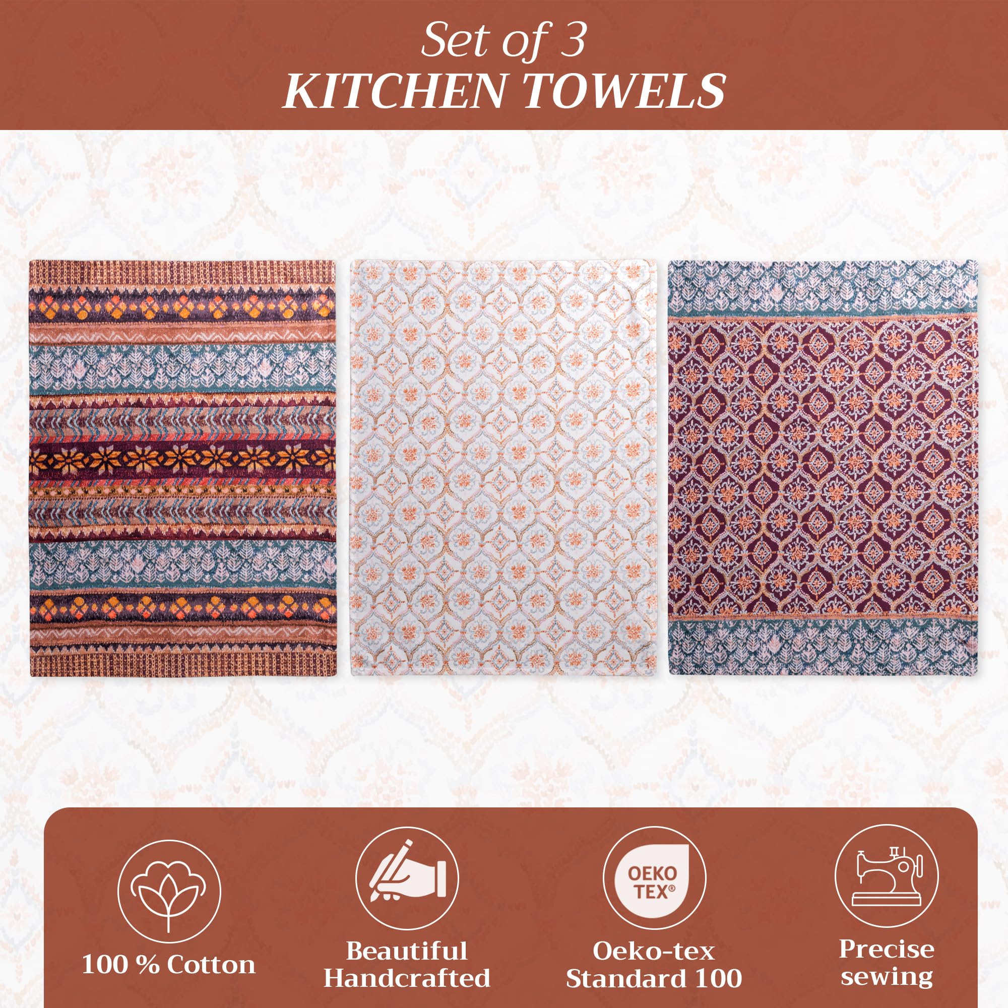 Maison D' Hermine Kitchen Towel 100% Cotton Quick Dry Cleaning Dishtowel For Gifts, Dining, Home, Wedding, Banquet, Buffet, Fair