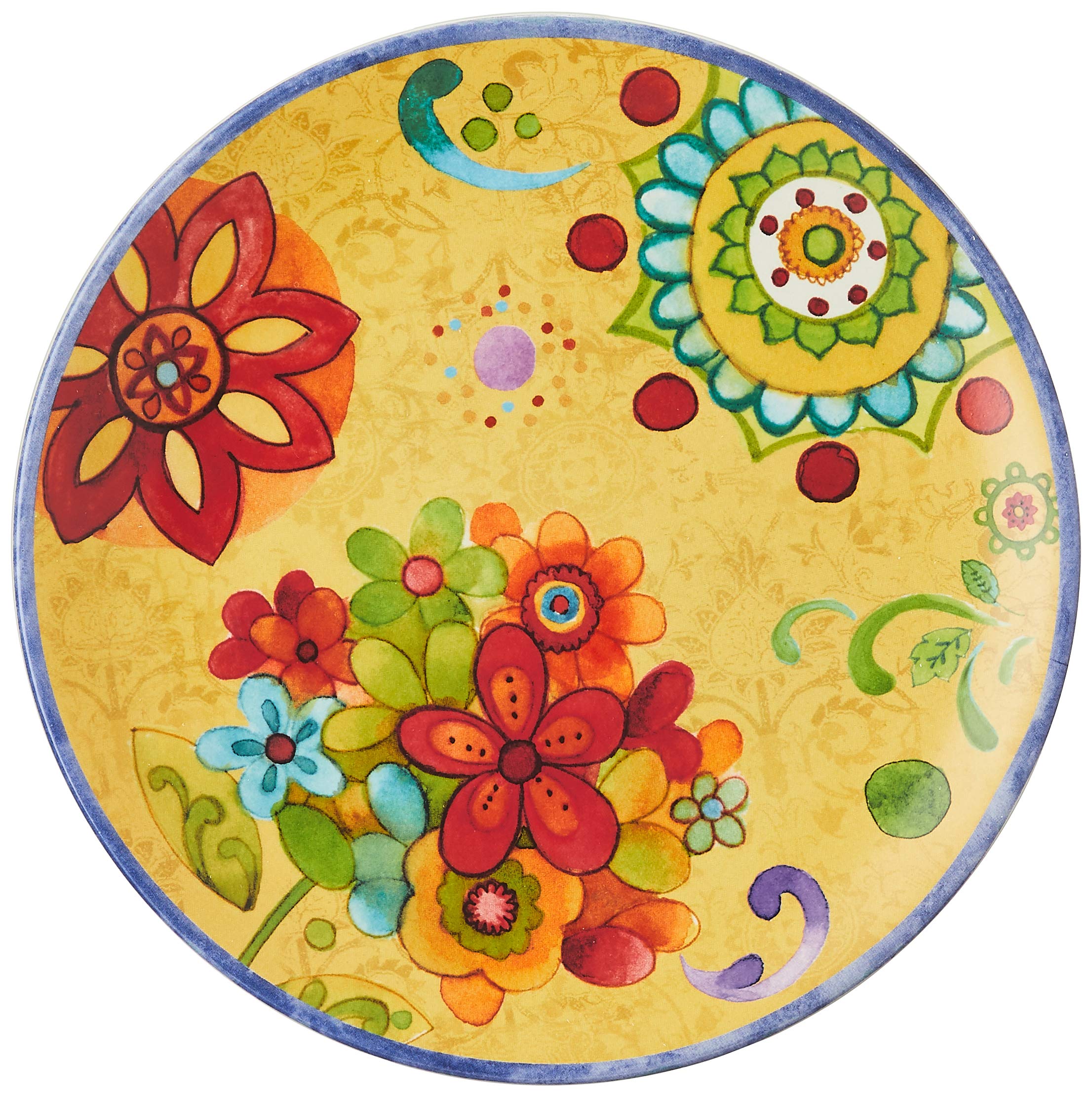 Certified International Tunisian Sunset Salad/Dessert Plates (Set Of 4), 8.75'', Multicolor
