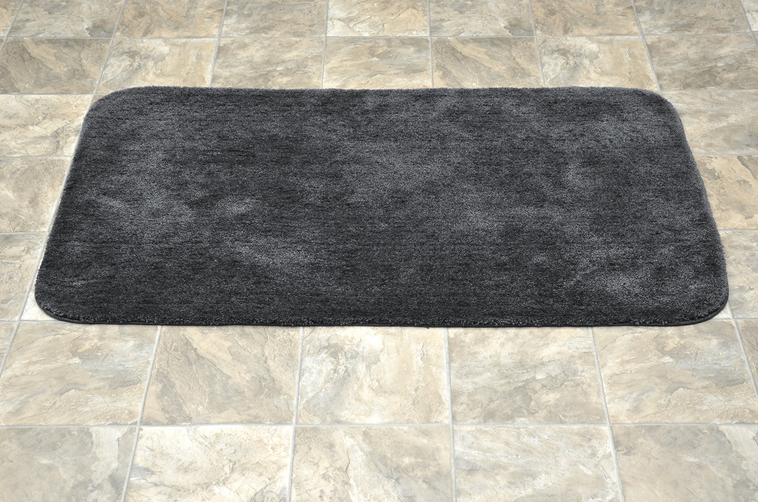 Garland Rug Traditional Bath Rug, 30-Inch By 50-Inch, Dark Gray