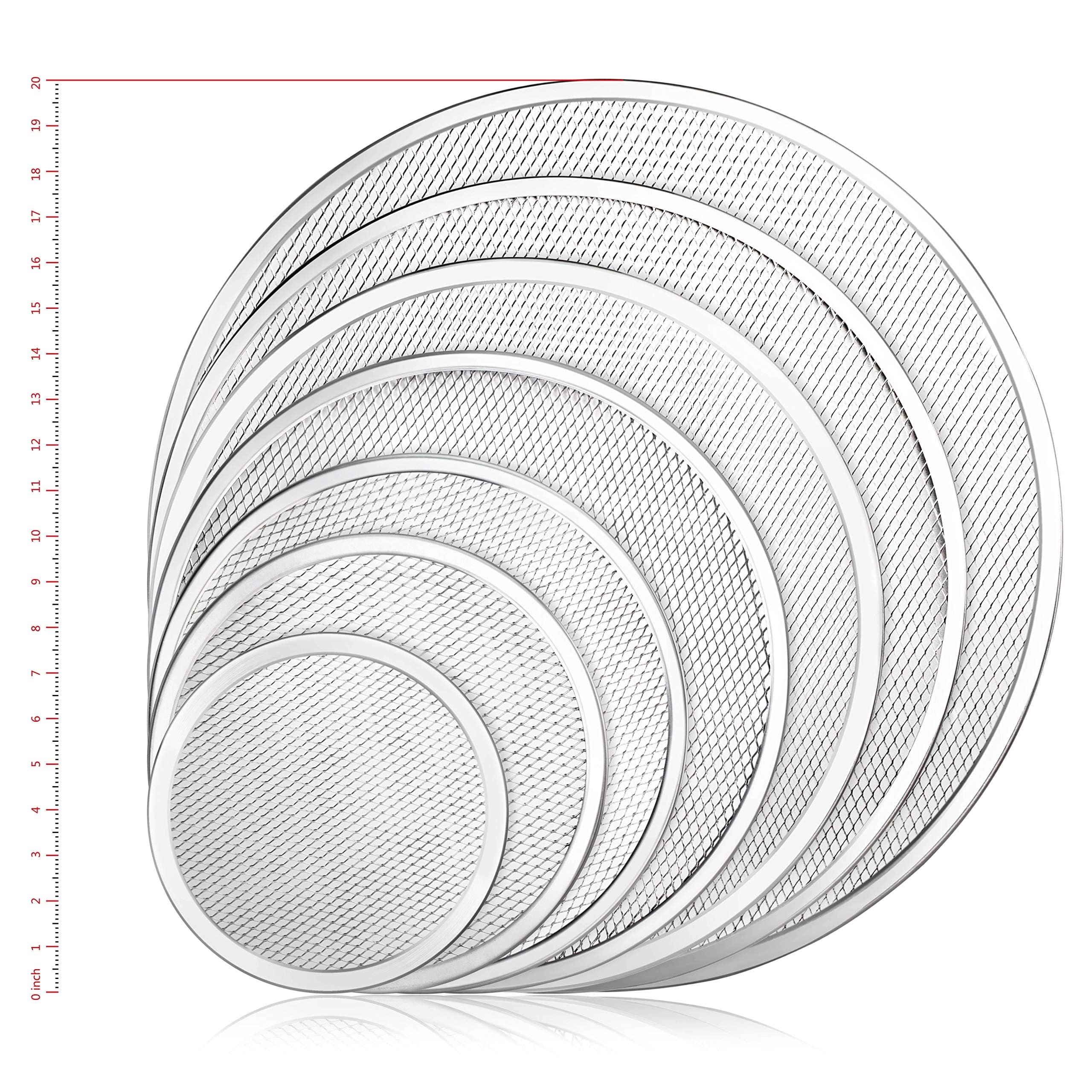 New Star Foodservice 50707 Restaurant-Grade Aluminum Pizza Baking Screen, Seamless, 18-Inch