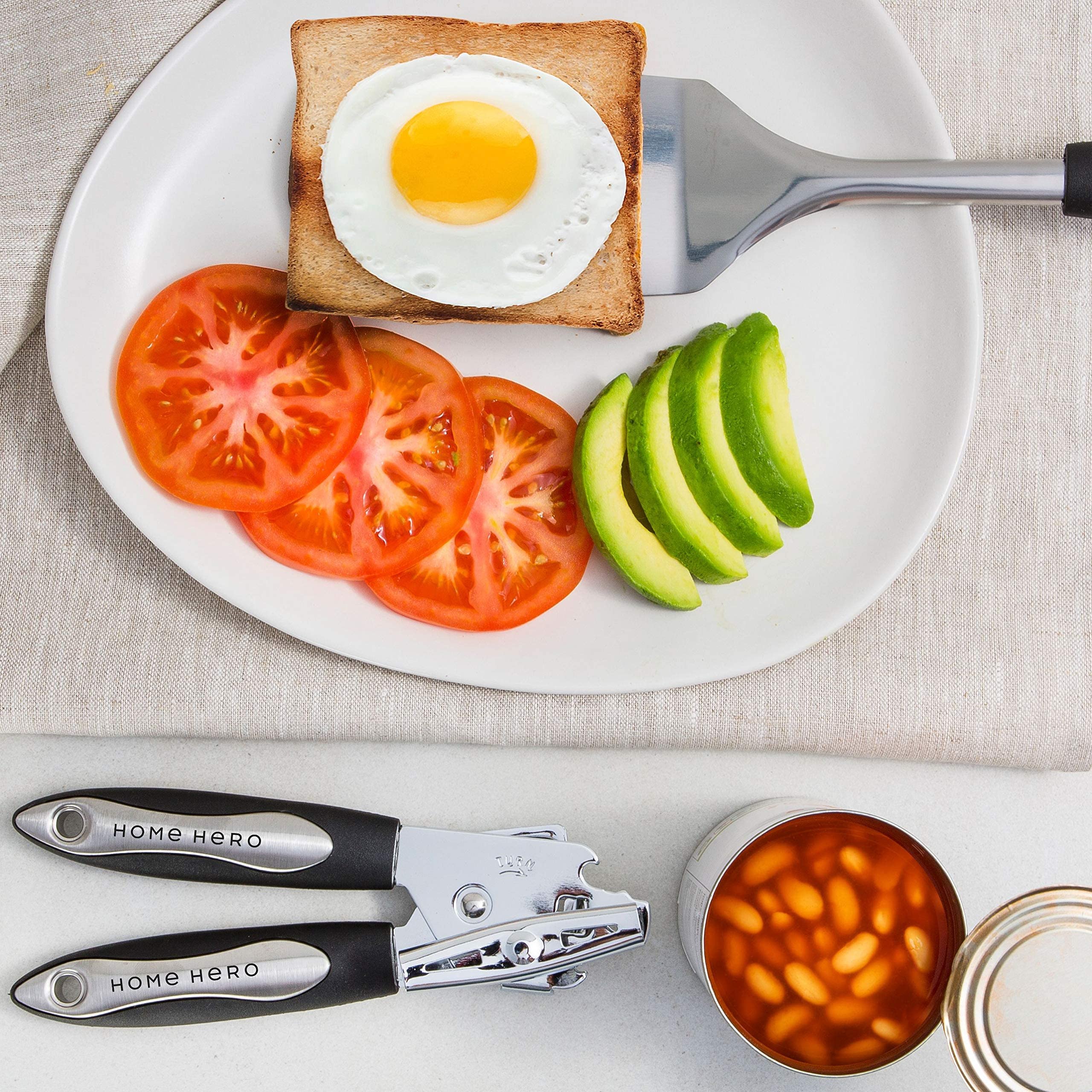 Home Hero Kitchen Utensils Set - Cooking Utensils Set with Spatula - First Home Essentials Utensil Sets - Household Essentials - Kitchen Gadgets & Kitchen Tool Gift (25 Pcs Set - Stainless Steel)