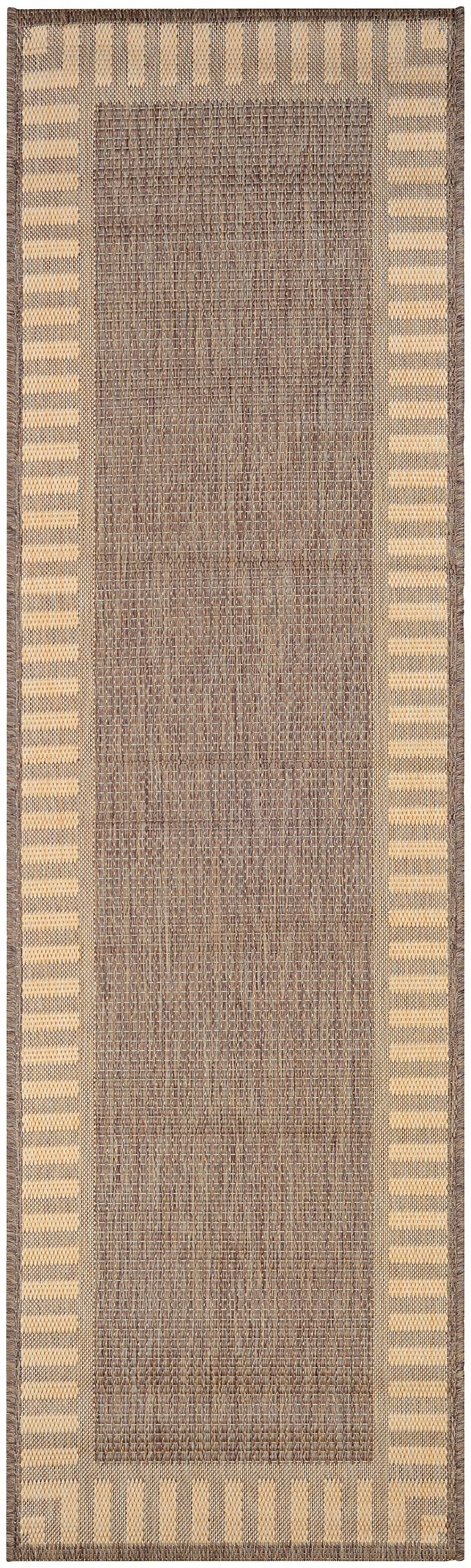 Couristan Recife 1681/1500 Wicker Runner, 2-Feet 3-Inch by 7-Feet 10-Inch, Stitch/Cocoa/Natural
