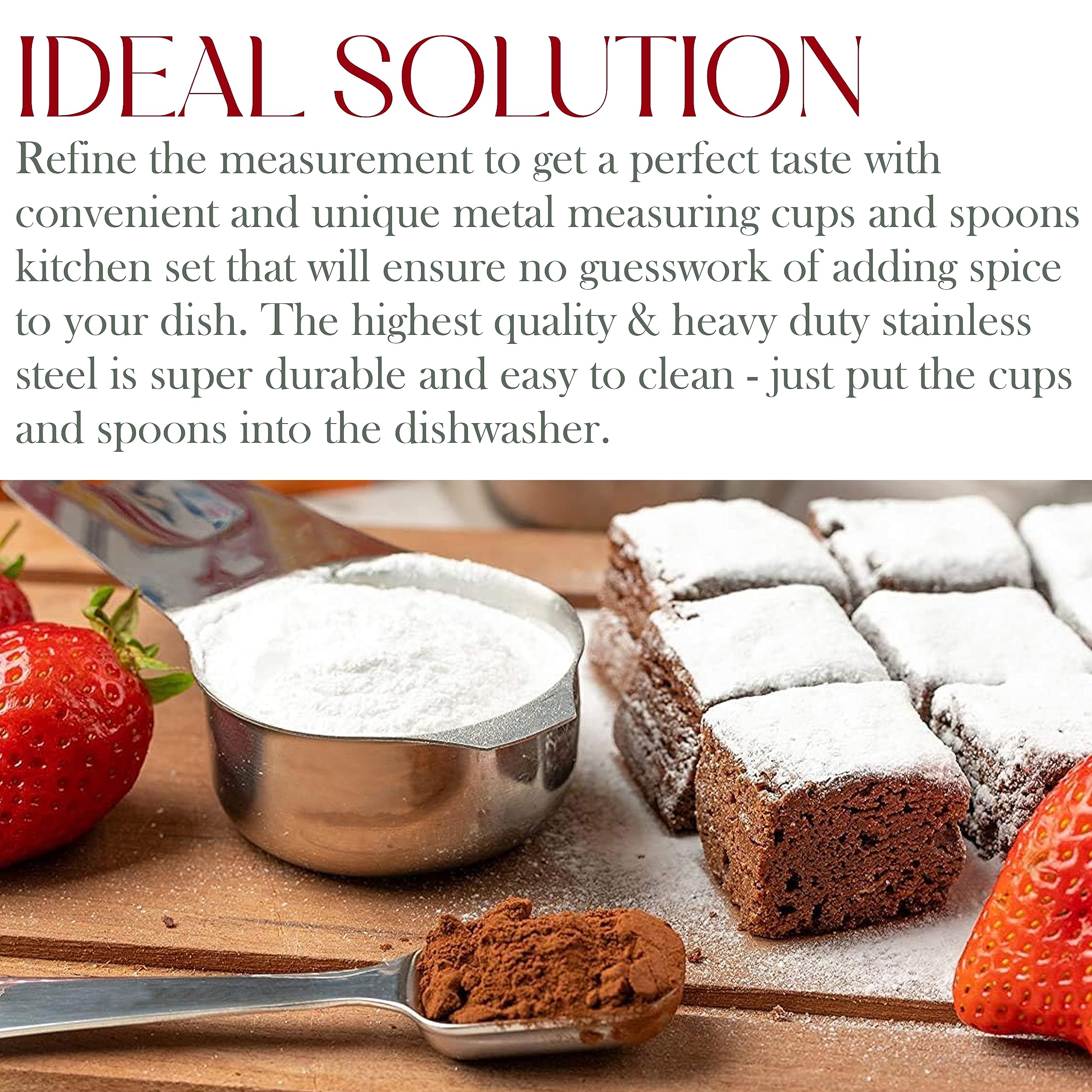 Bellemain One Piece Stainless Steel - Nesting Measuring Cups For Kitchen For Bakers , Dry - Ml & Oz Measuring Cup For Liquid, Me