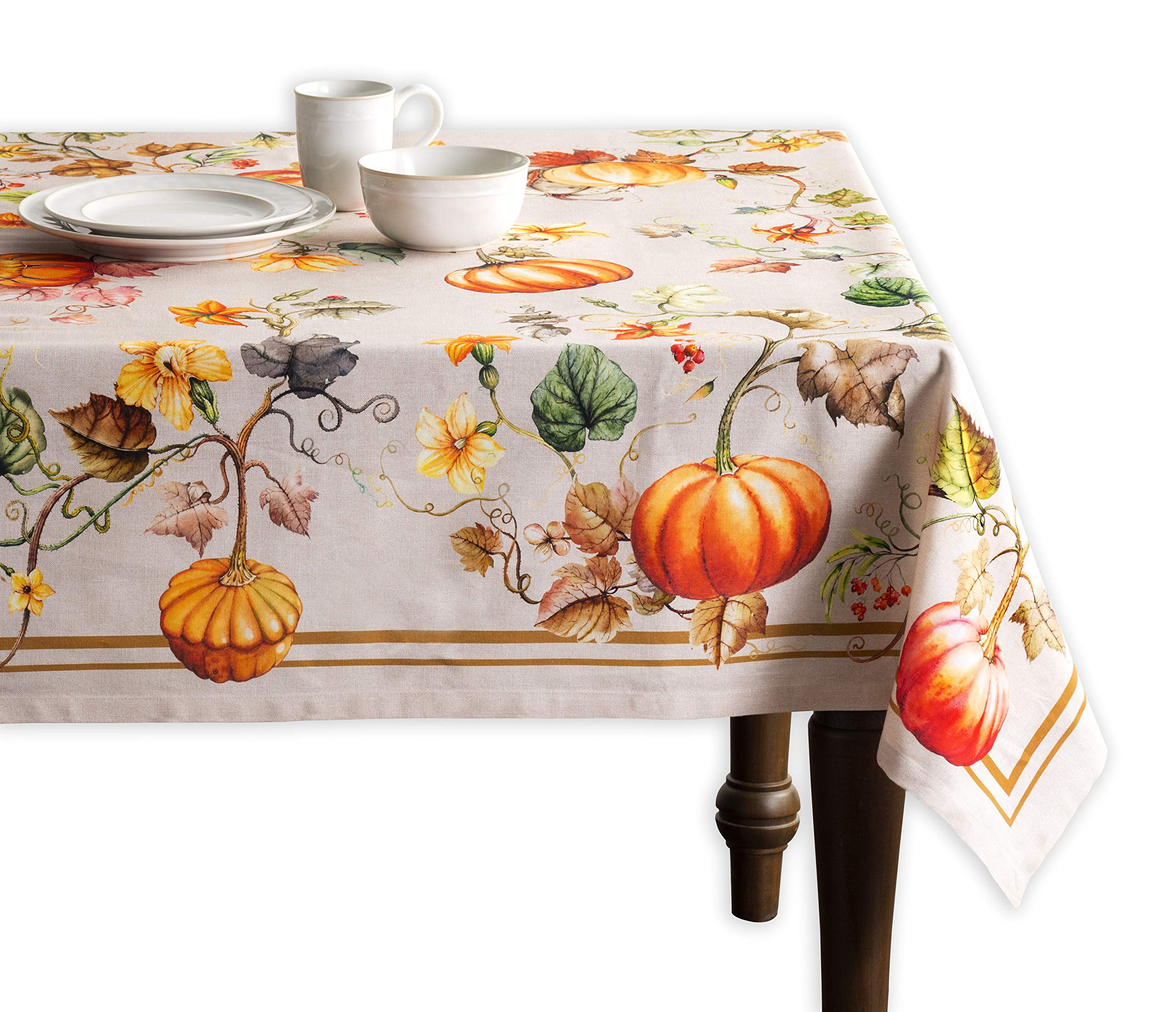 Maison D Hermine Table Cloth 100% Cotton 70X120 Decorative Tablecover Washable Rectangle Tablecloths, Dining, Buffet Parties & W