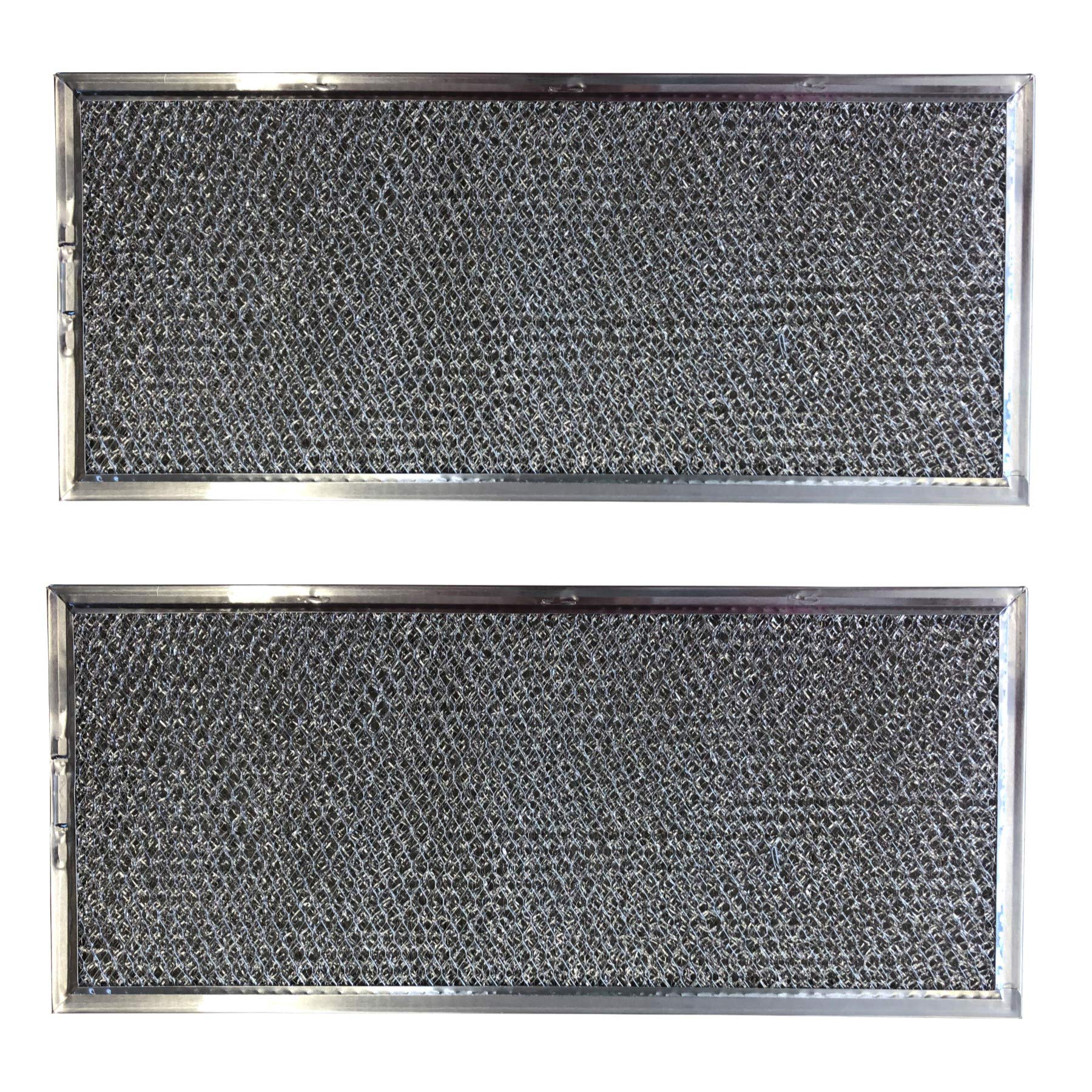 Replacement Aluminum Microwave Filters Compatible With Whirlpool W10120839A And More - 5-5/8 X 11-5/8 X 3/32 Inches - 2 Pack