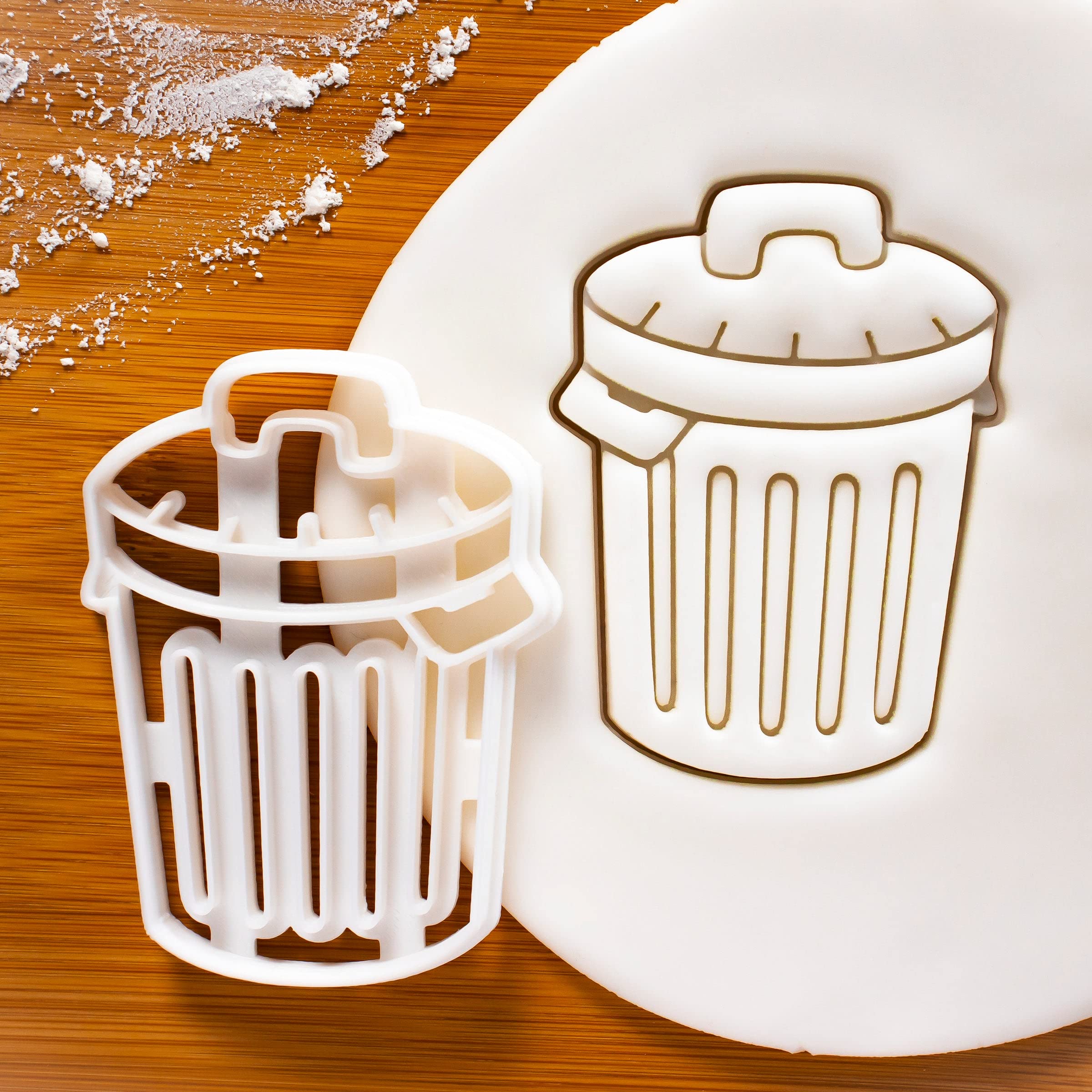 Set Of 3 Rubbish Themed Cookie Cutters (Designs: Bin, Truck, And Wheelie), 3 Pieces - Bakerlogy
