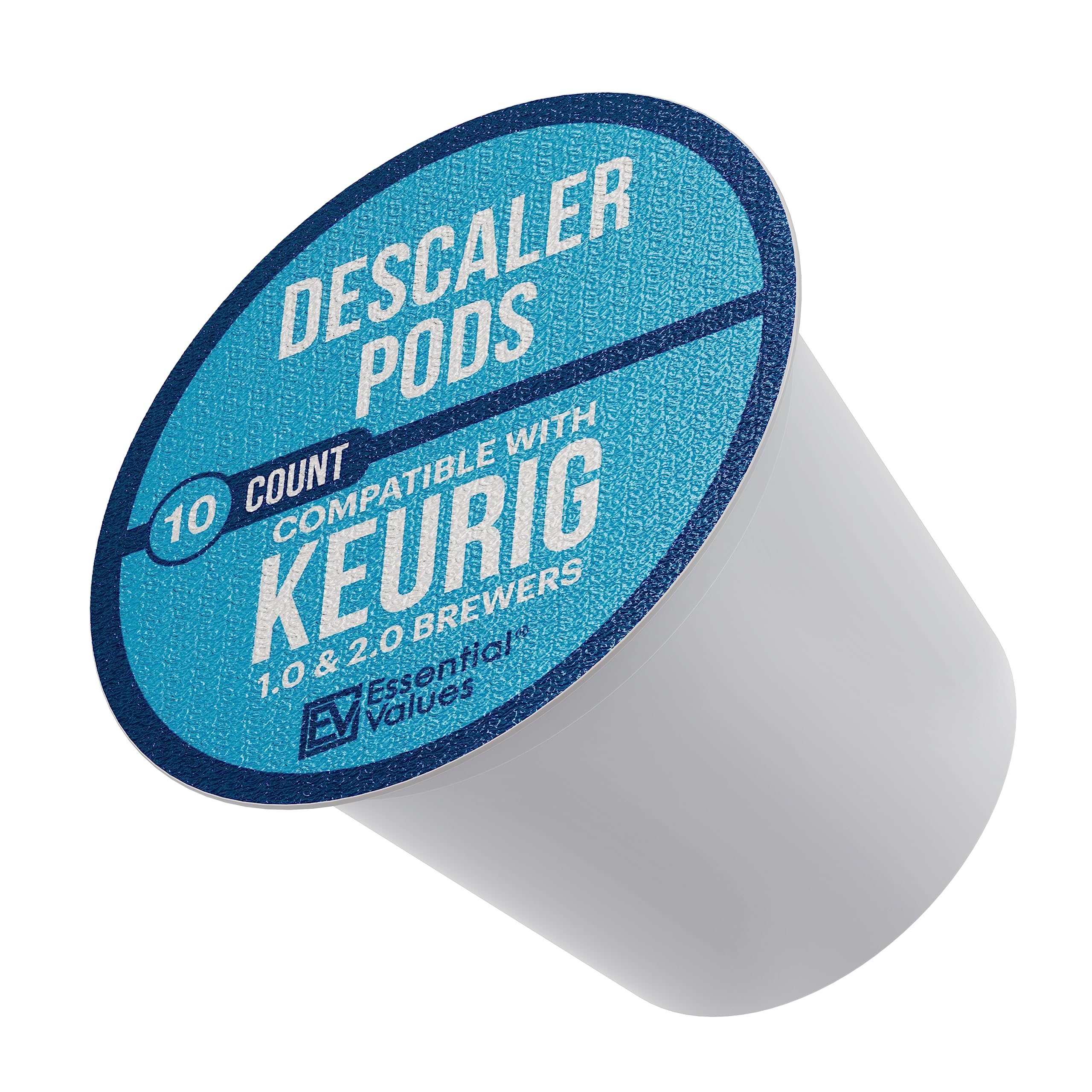 Essential Values Compatible Keurig Rinse Pods 10-Pack - Compatible With K Cup Cleaning Pods - Works With K-Cup Machines Includin