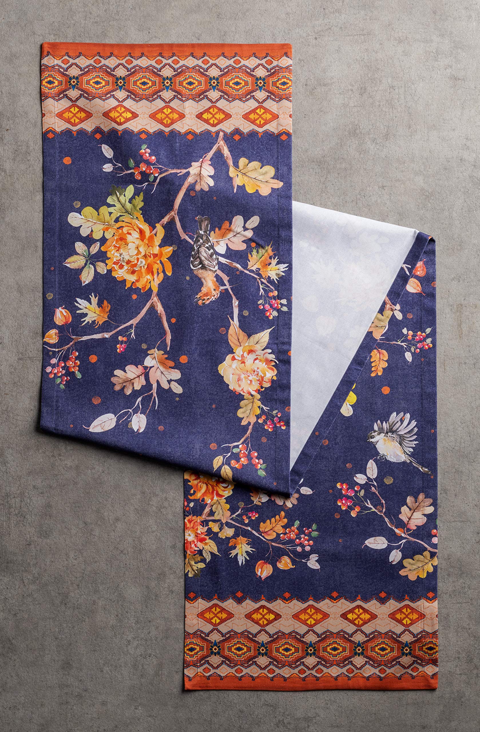 Maison D' Hermine Tablerunner 100% Cotton Table Runner Decorative Table Covers, Dining, Home, Wedding, Buffet, Kelim - Infinity