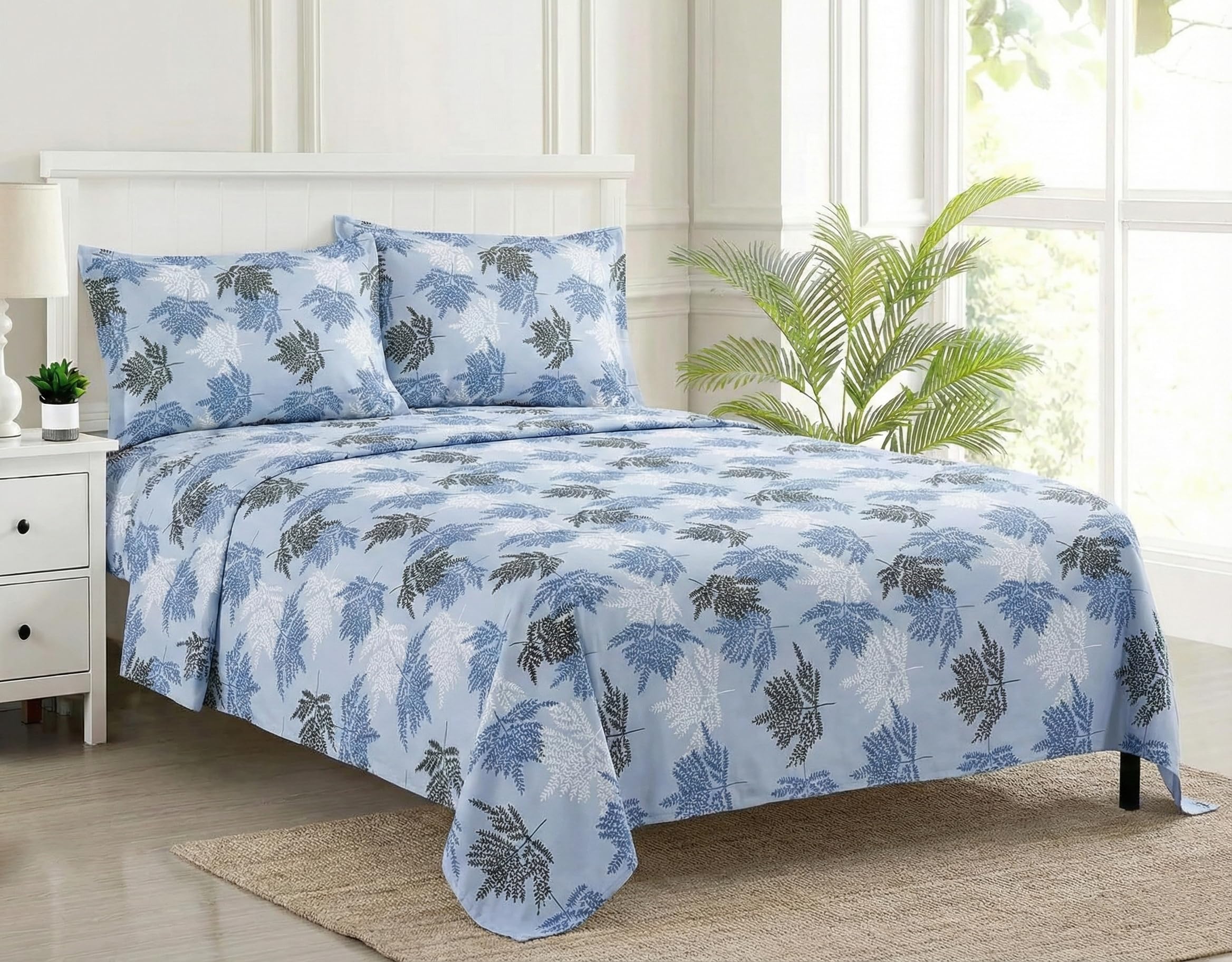 Trance Home Linen Modern Art 100% Pure Cotton Queen Size Bedsheet| Double Bedsheet With 2 Pillow Covers|144 Tc | Hypoallergenic 