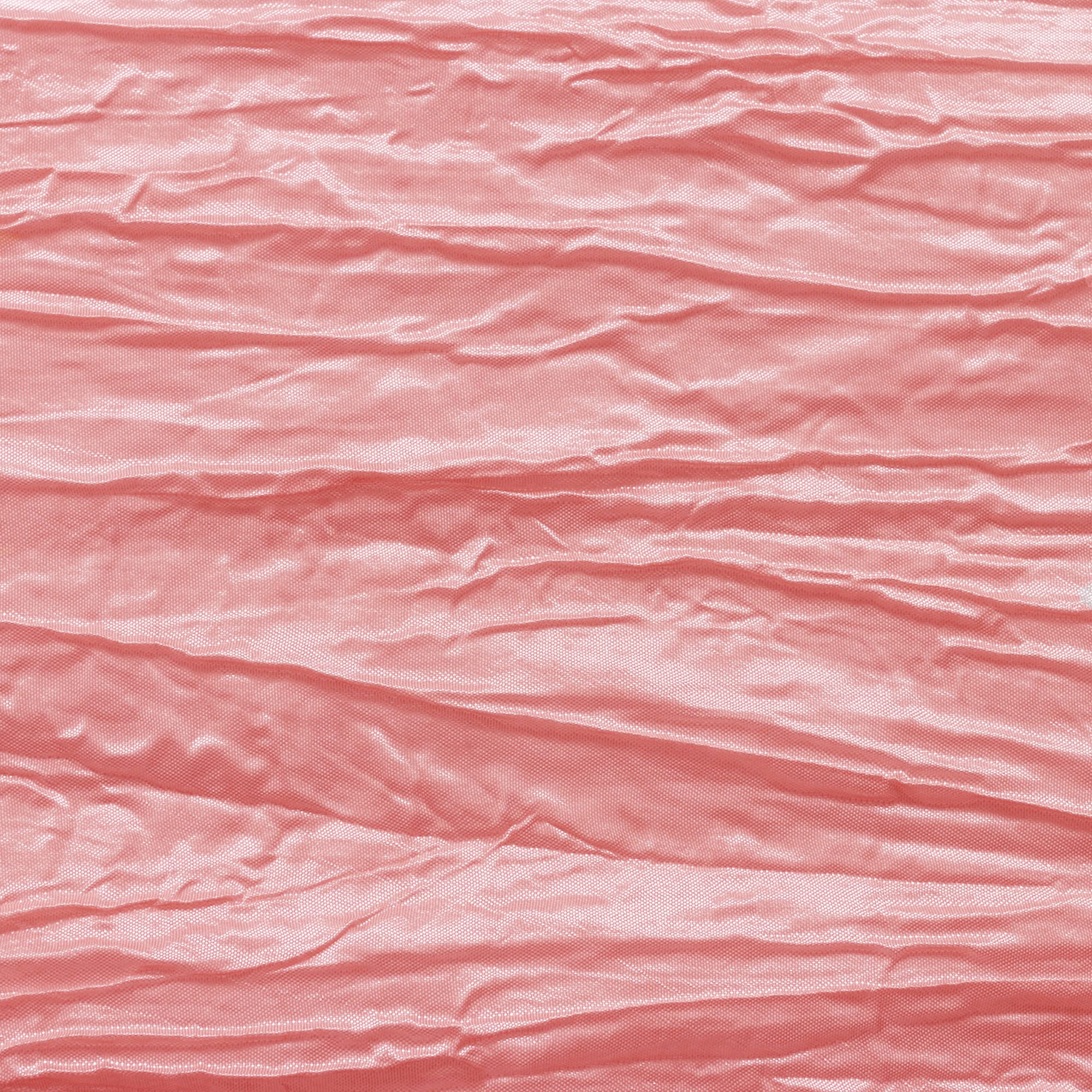Your Chair Covers - 120 Inch Round Crinkle Taffeta Tablecloth - Coral  Crushed Shiny Dining Table Cloth for Wedding Party Birthday Baby Bridal Shower
