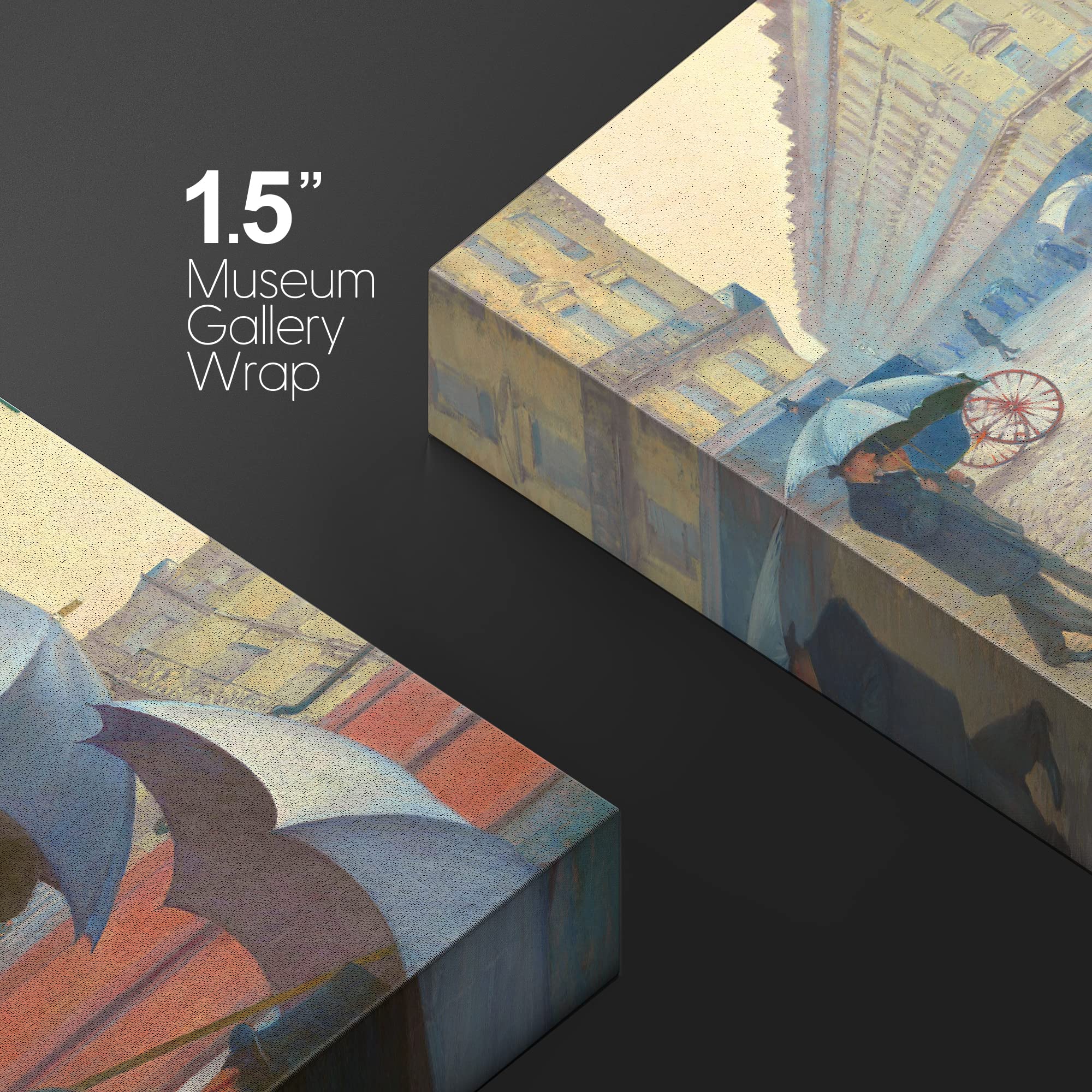 Wall26 Framed Canvas Print Wall Art Rainy Day By Gustave Caillebotte Nature Wilderness Illustrations Fine Art Traditional Scenic